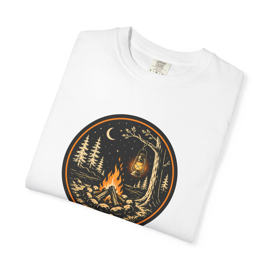 Campfire Nights Badge Unisex Garment-Dyed T-Shirt