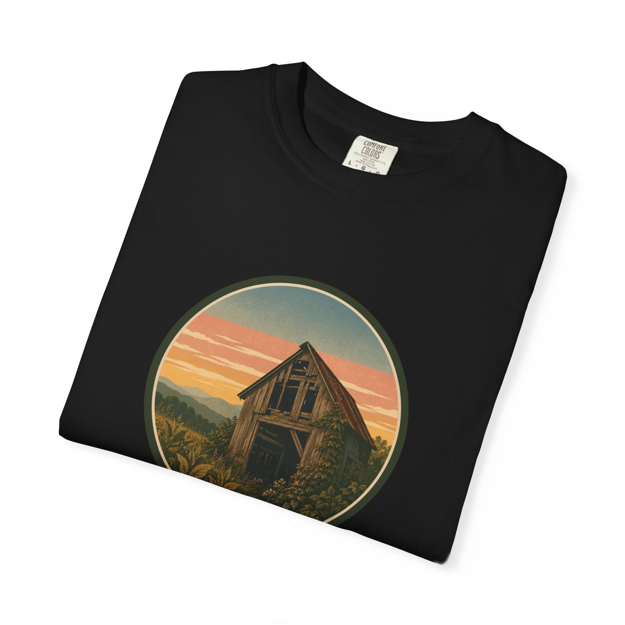 Vintage Tobacco Barn Sunset T-Shirt