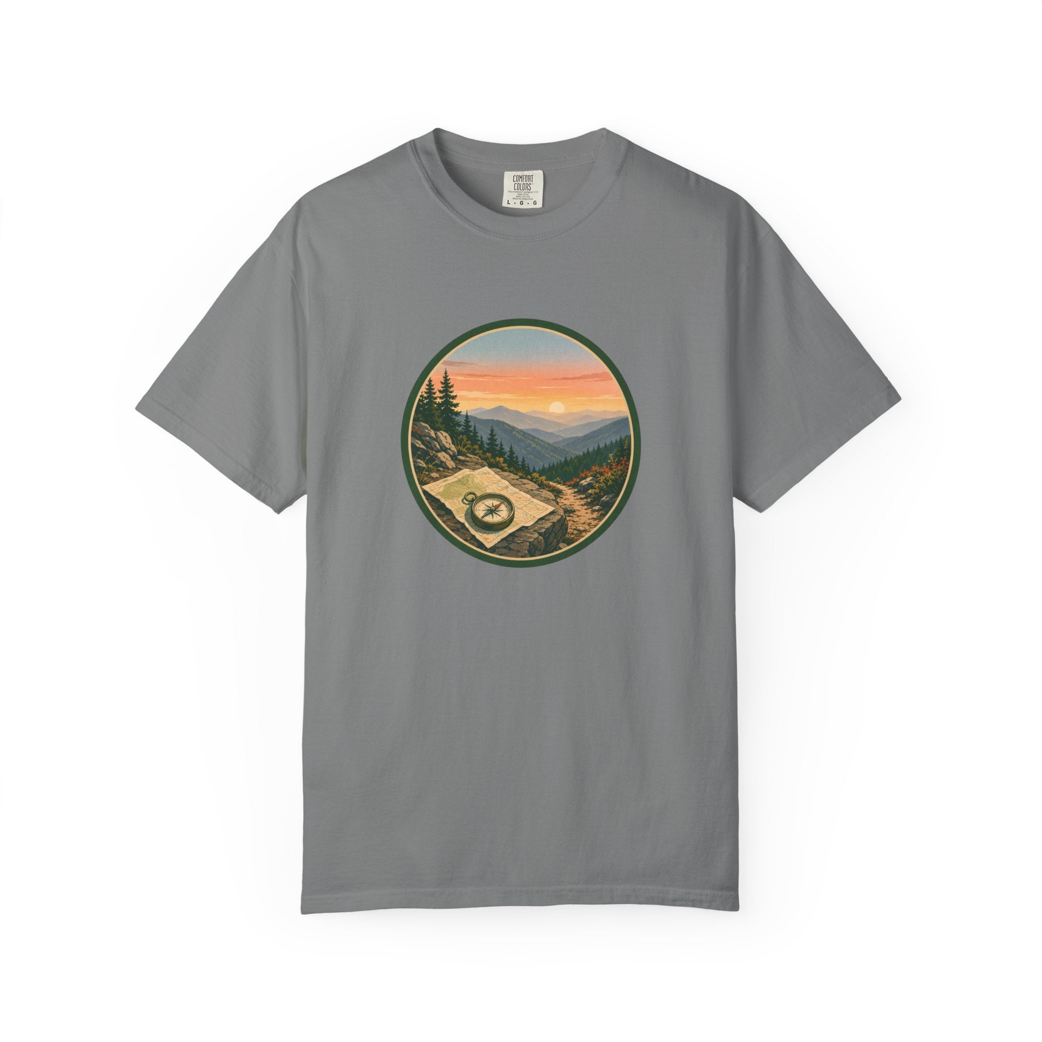 Mountain Hiking T-Shirt — Scenic Trail Vintage Nature Tee