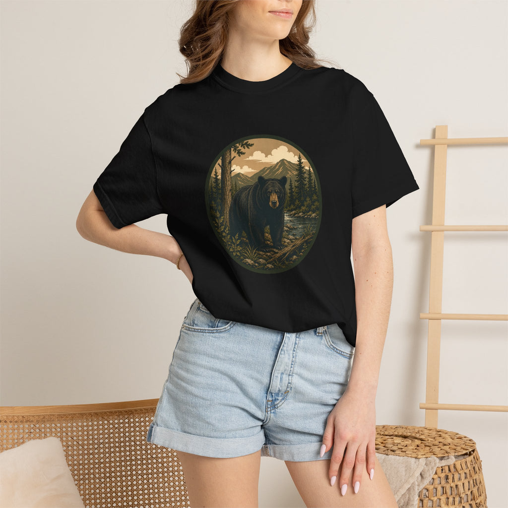 Bear Forest Graphic T-Shirt — Vintage Mountain Wilderness Tee