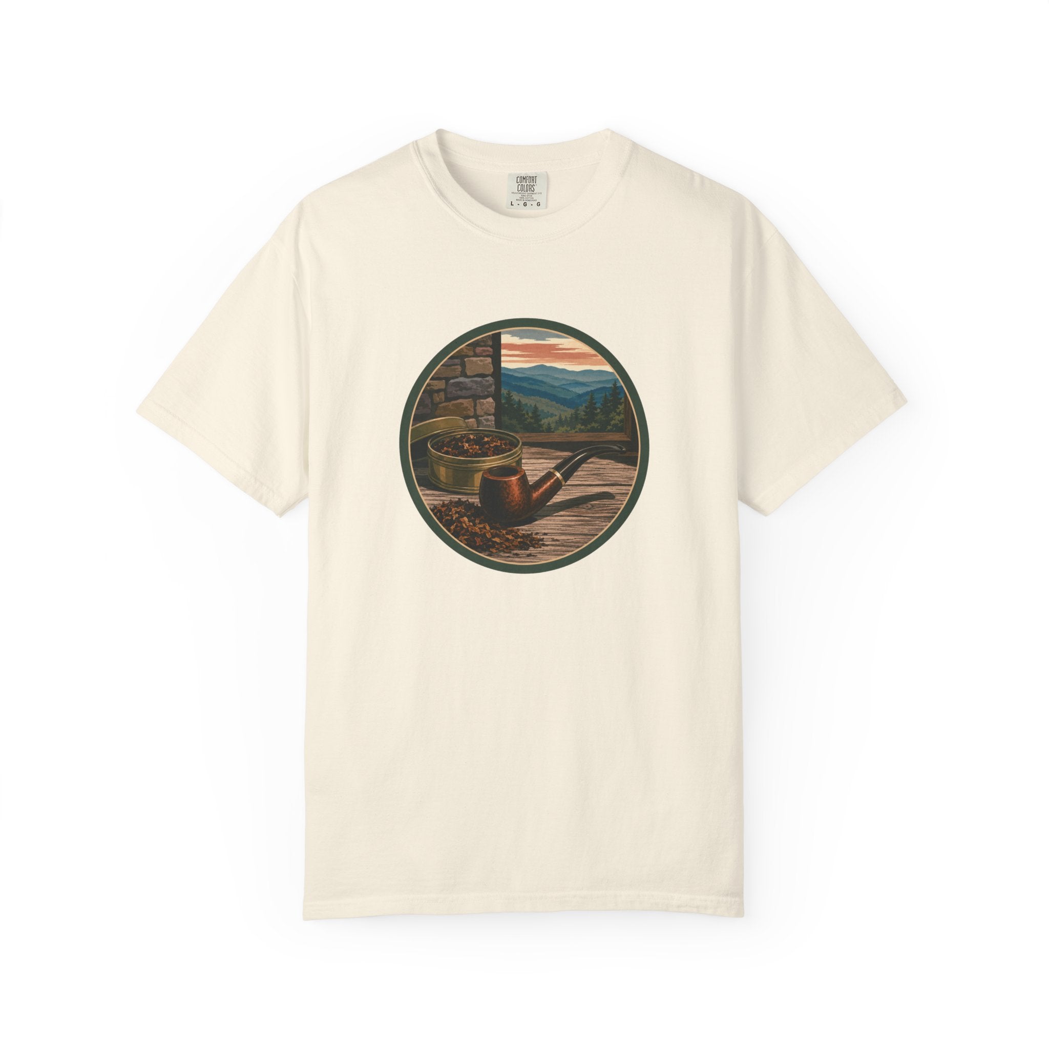 Vintage Tobacco Pipe Circle T-Shirt