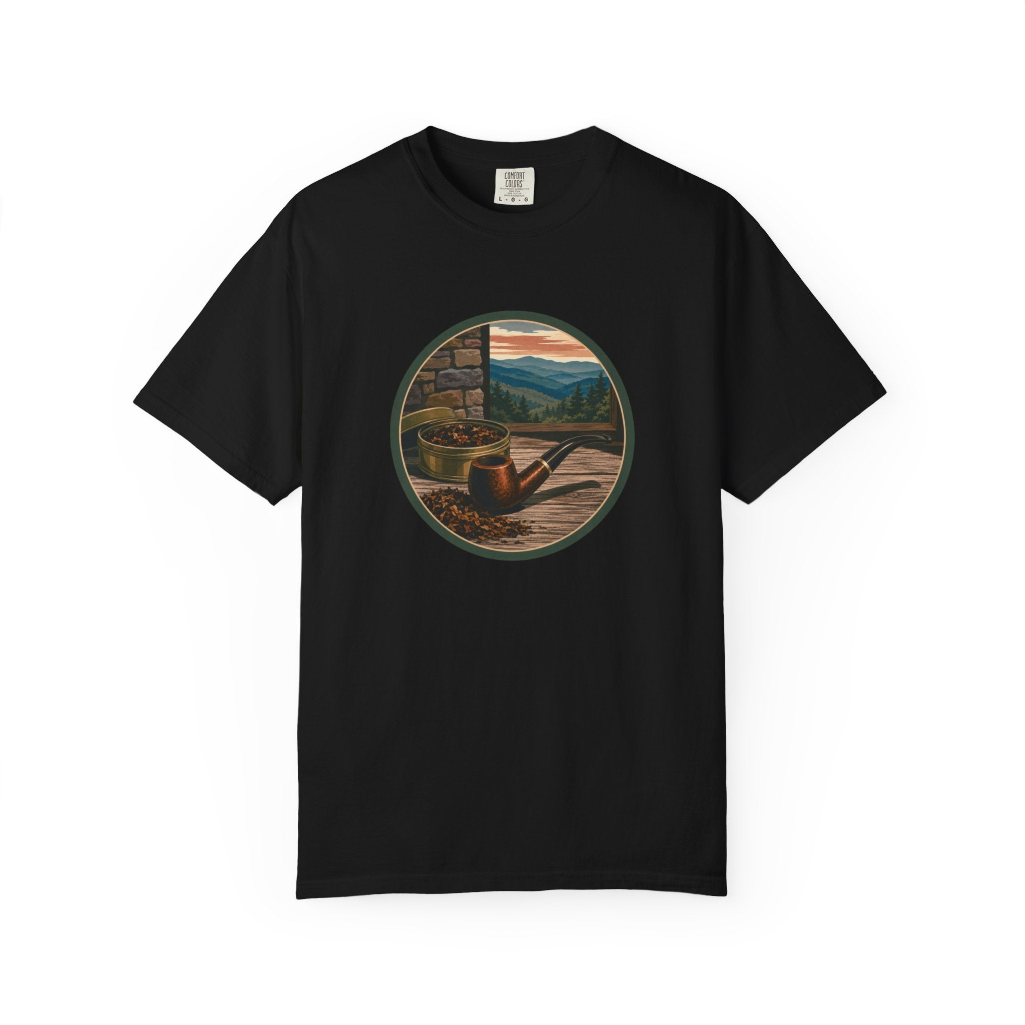 Vintage Tobacco Pipe Circle T-Shirt