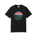 Sunset Mountain T-Shirt - Night Life Below Circle Graphic