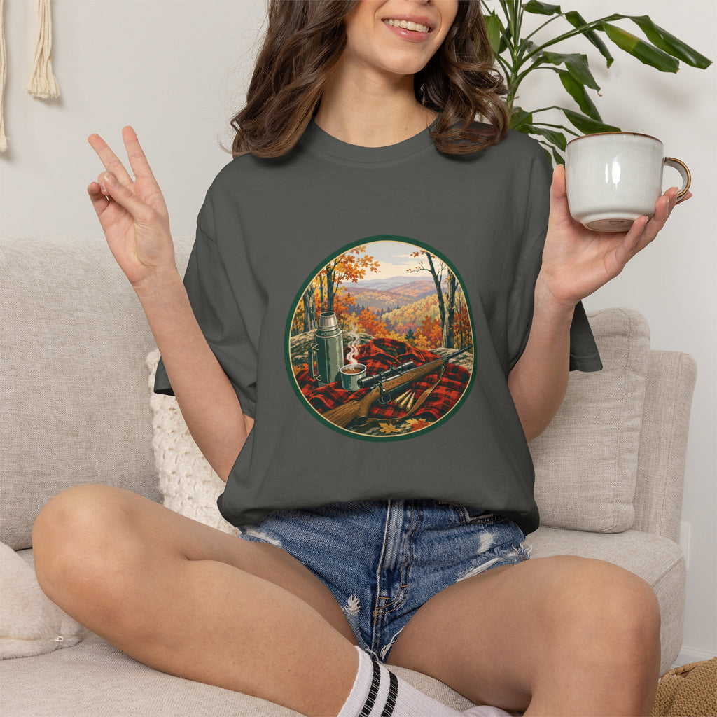Autumn Hunt Scenic T-Shirt — Vintage Mountain Fall Landscape Tee