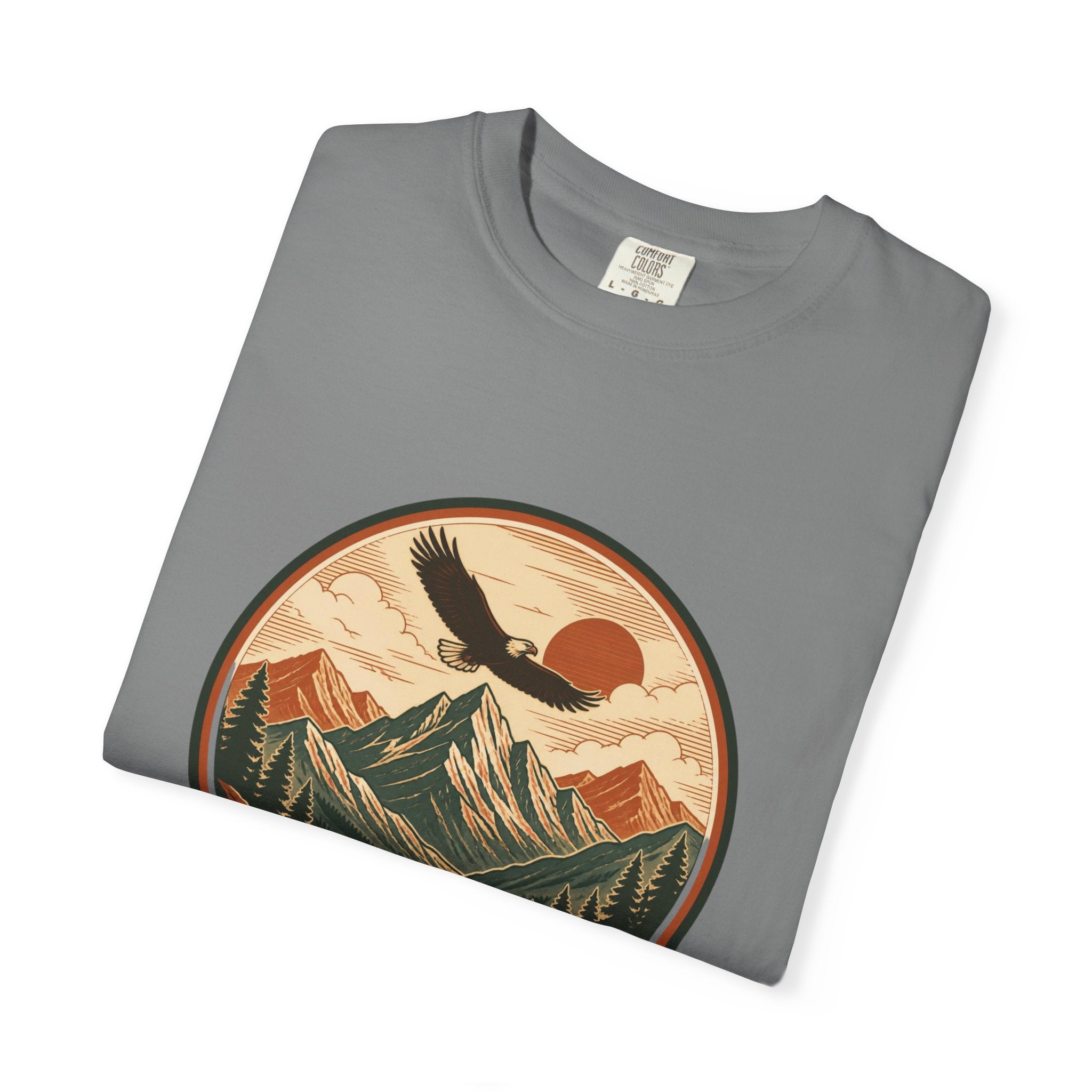 Vintage Mountain Eagle T-Shirt — Retro Outdoor Nature Graphic Tee