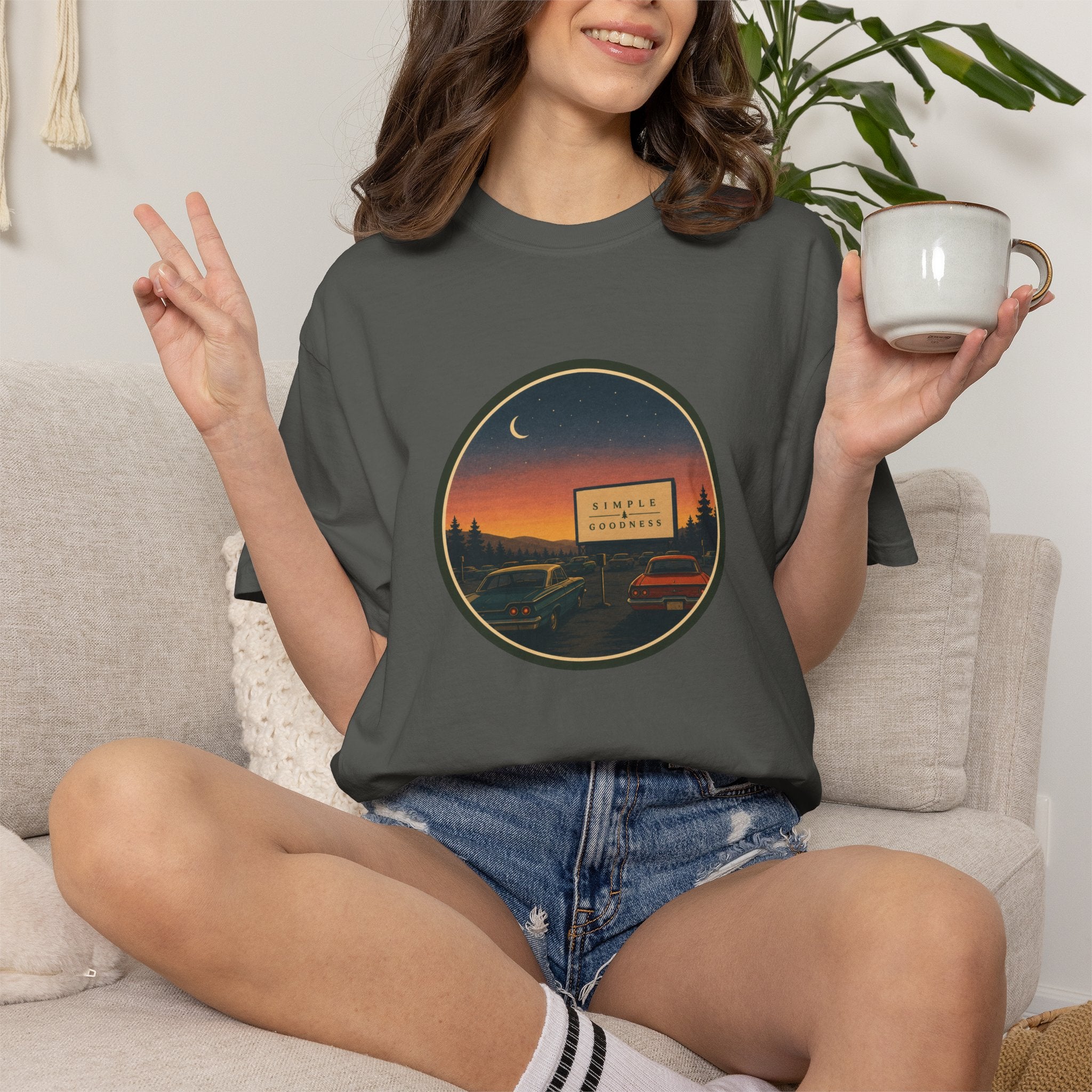Vintage Drive-In Movie T-Shirt — Scenic Retro Outdoors Tee