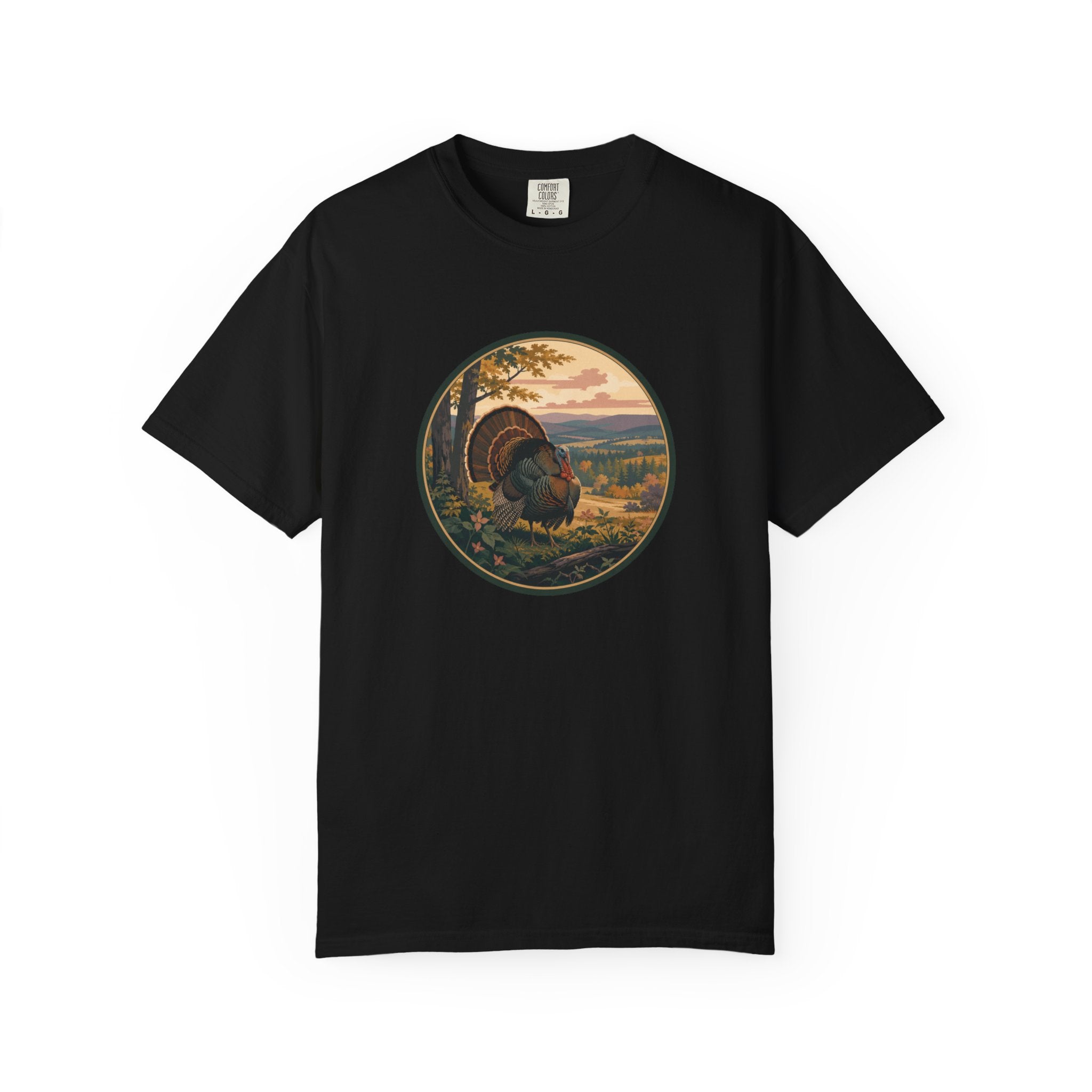 Fall Turkey T-Shirt — Vintage Wildlife Hunting Scene Tee