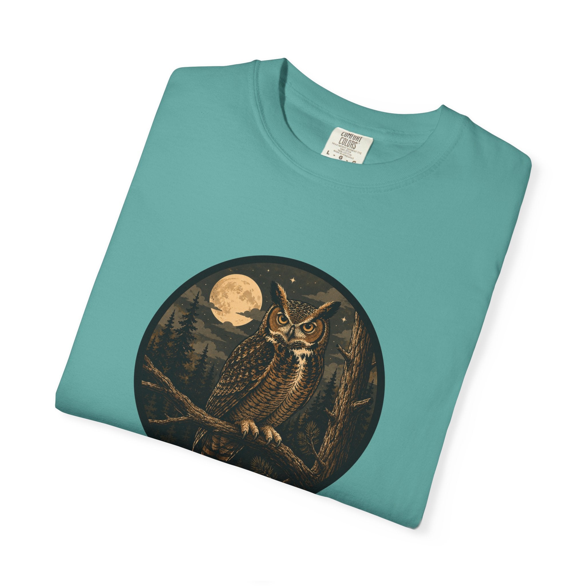 Owl Moon T-Shirt — Vintage Night Forest Graphic