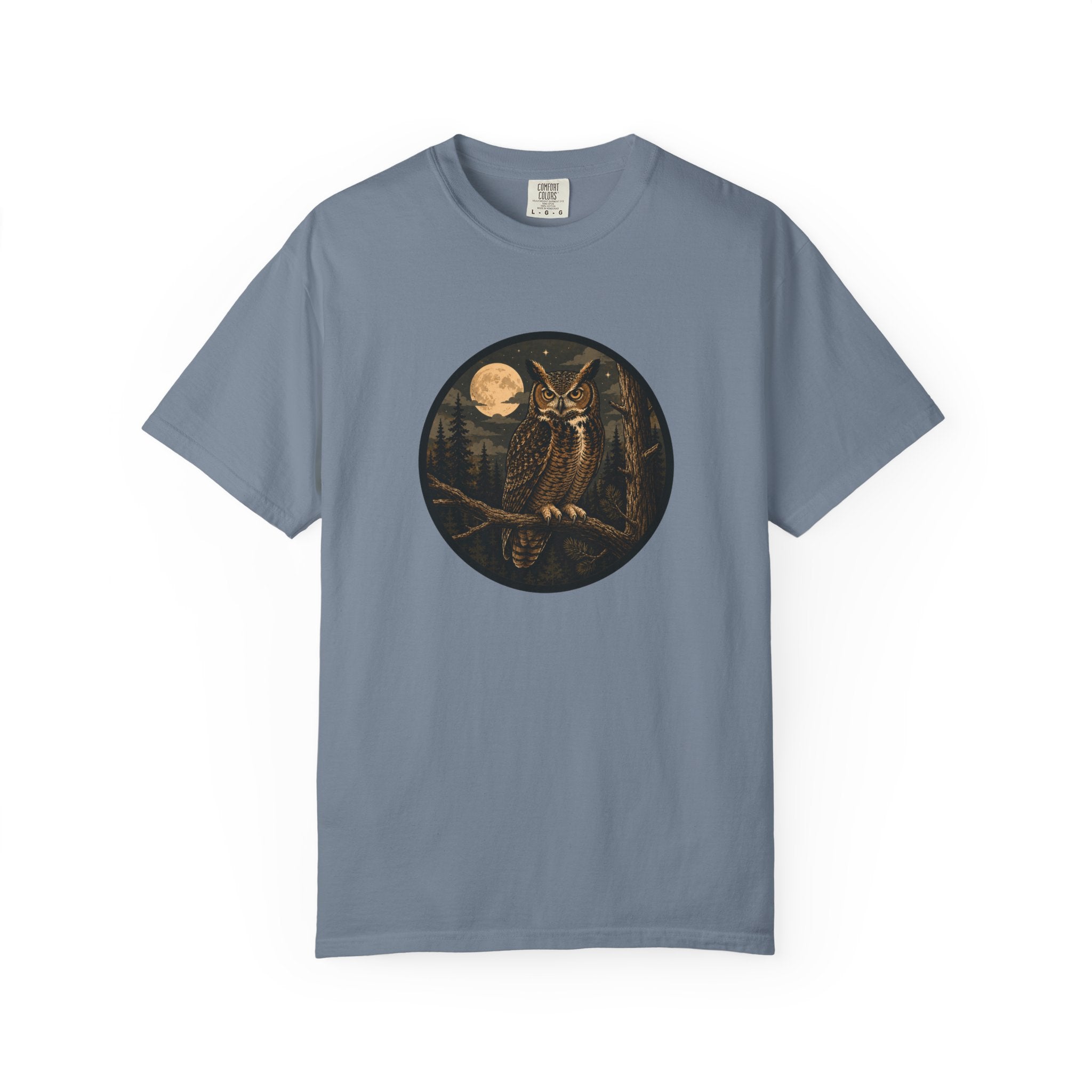 Owl Moon T-Shirt — Vintage Night Forest Graphic