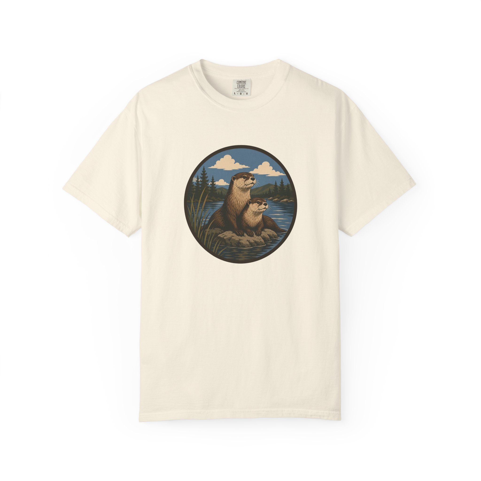Otter & Baby Lake Scene T-Shirt