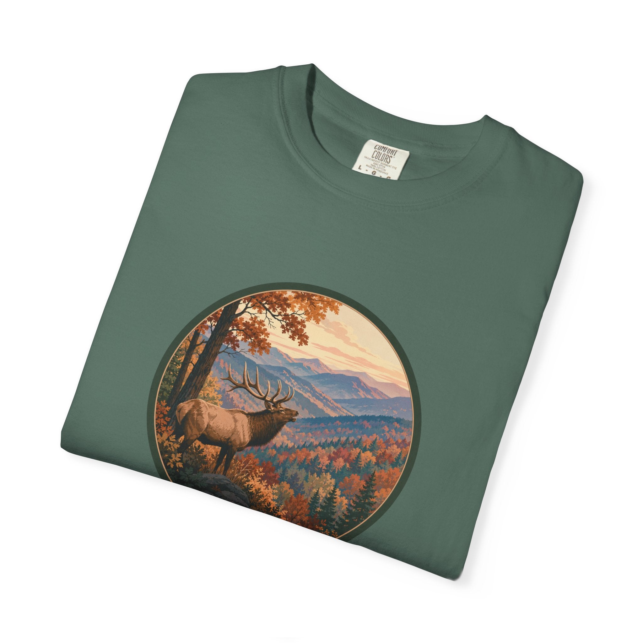 Elk Mountain Landscape T-Shirt — Scenic Wilderness Graphic Tee