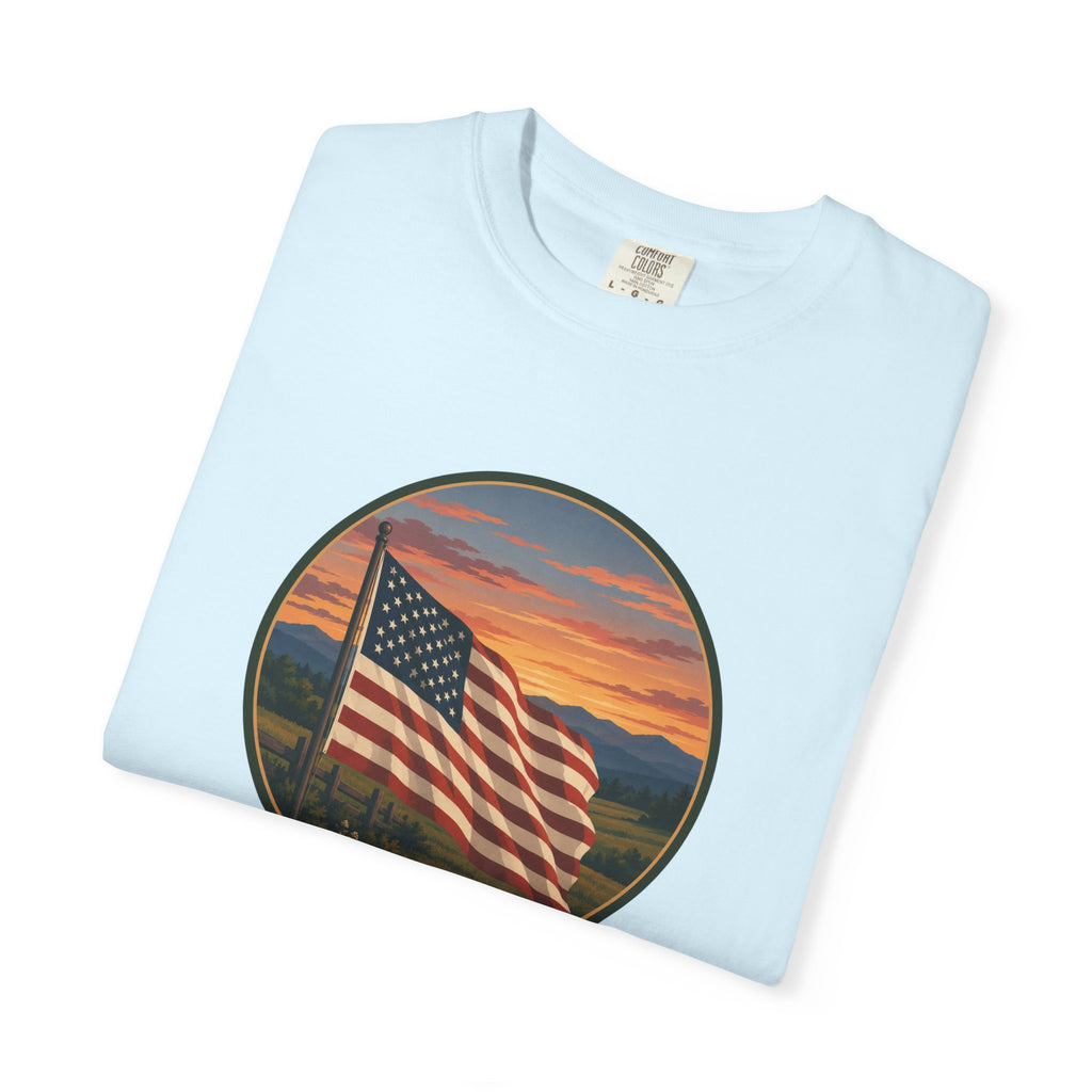 American Flag Sunset T-Shirt