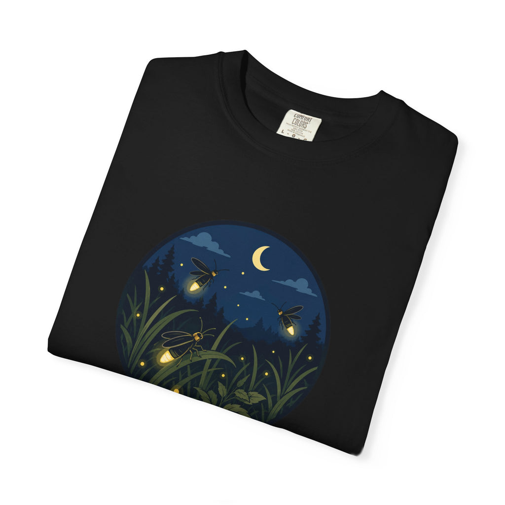 Firefly Night T-Shirt — Moonlit Meadow Graphic Tee