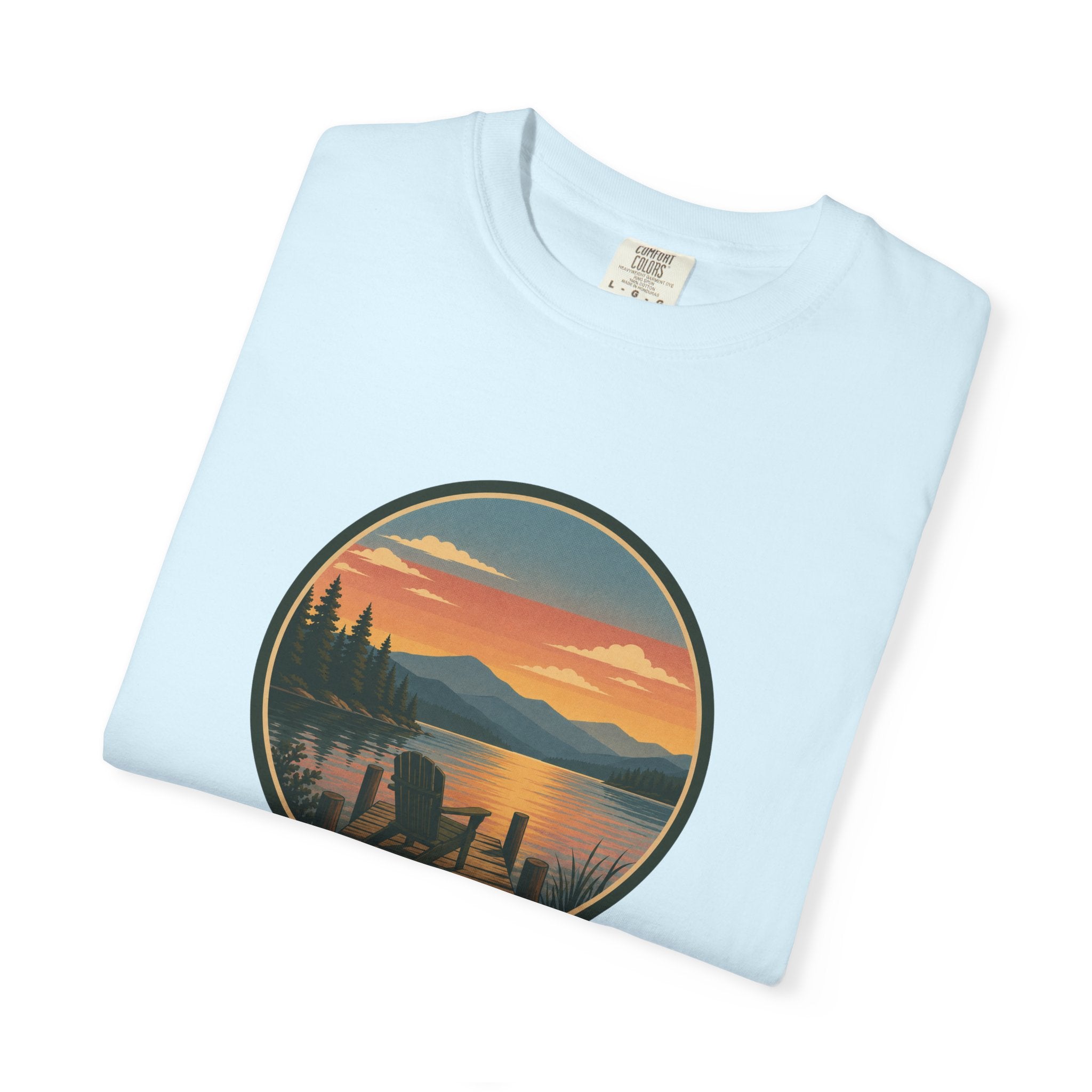 Sunset Lake Scenic T-Shirt – Mountain Dock Landscape Tee