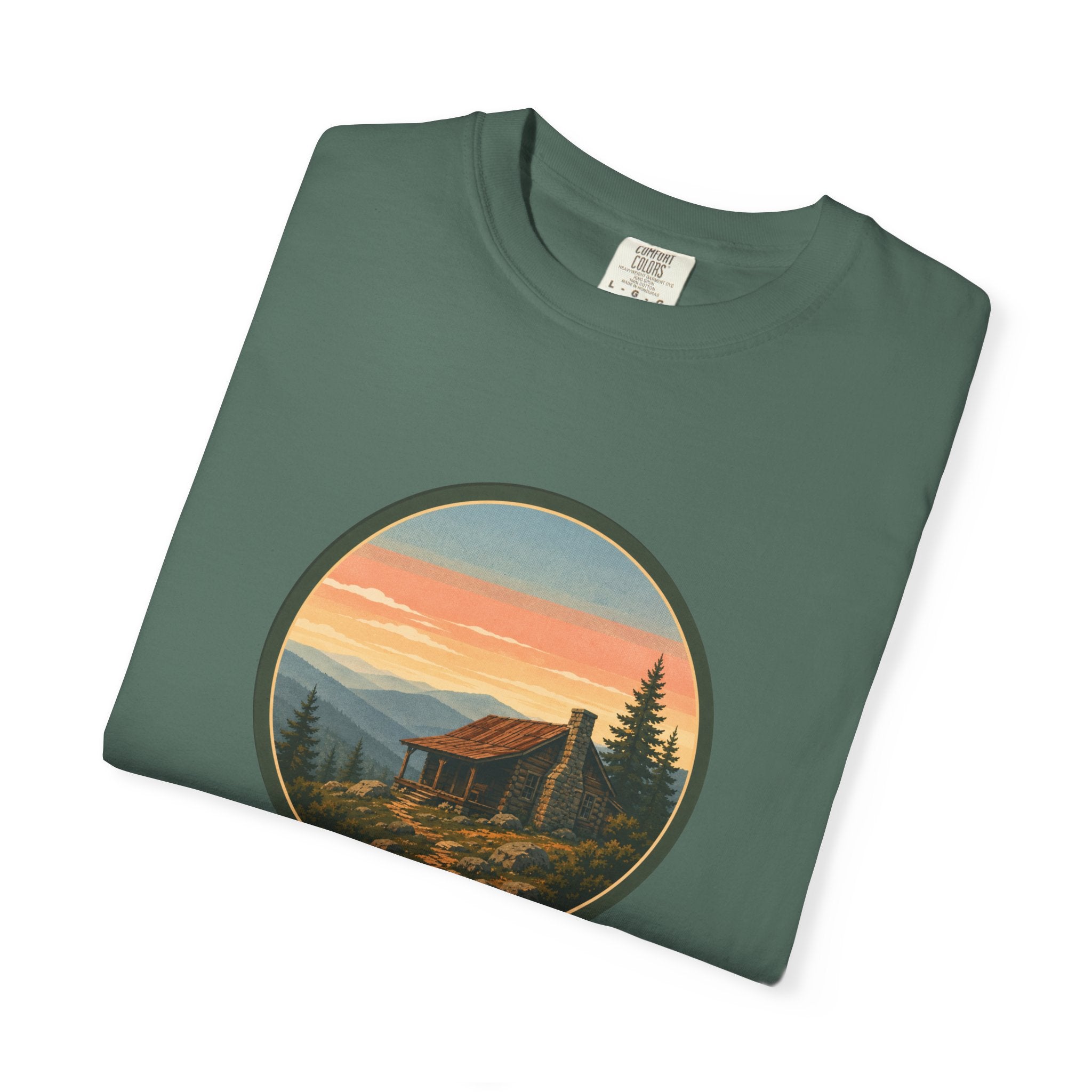 Sunset Cabin Mountain T-Shirt