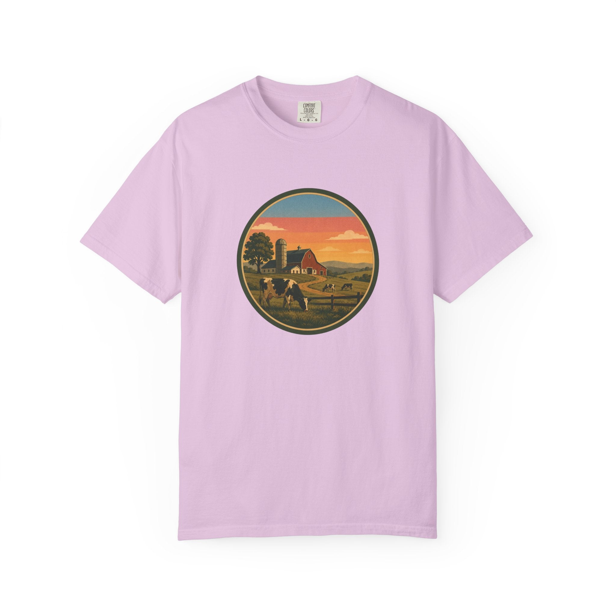 Vintage Sunset Dairy Farm T-Shirt