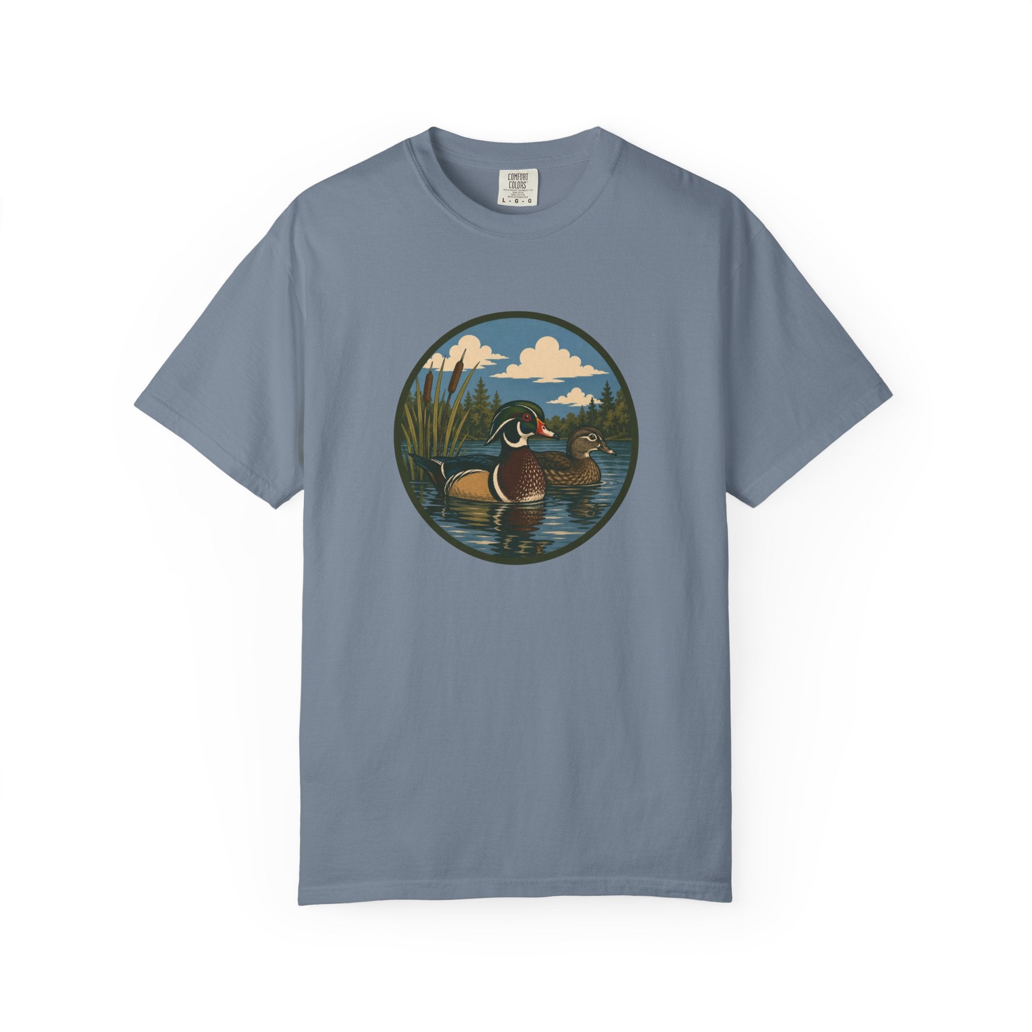 Wood Duck Pond T-Shirt — Vintage Waterfowl Nature Tee
