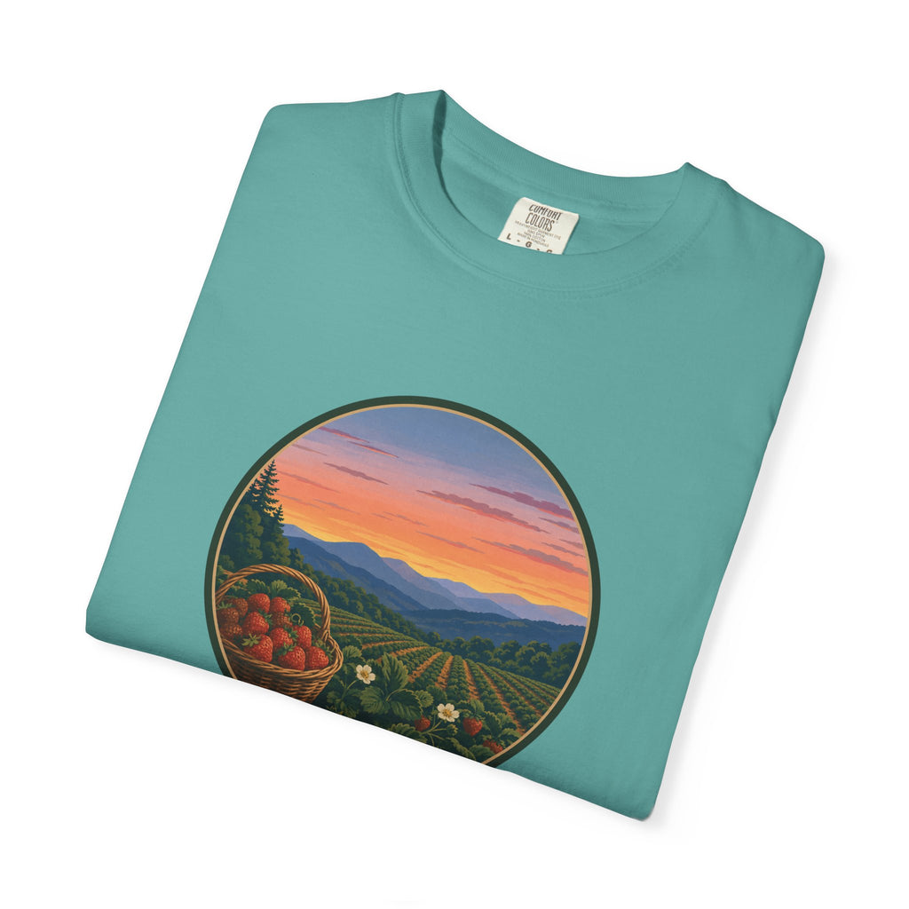 Sunset Strawberry Patch Scenic Tee