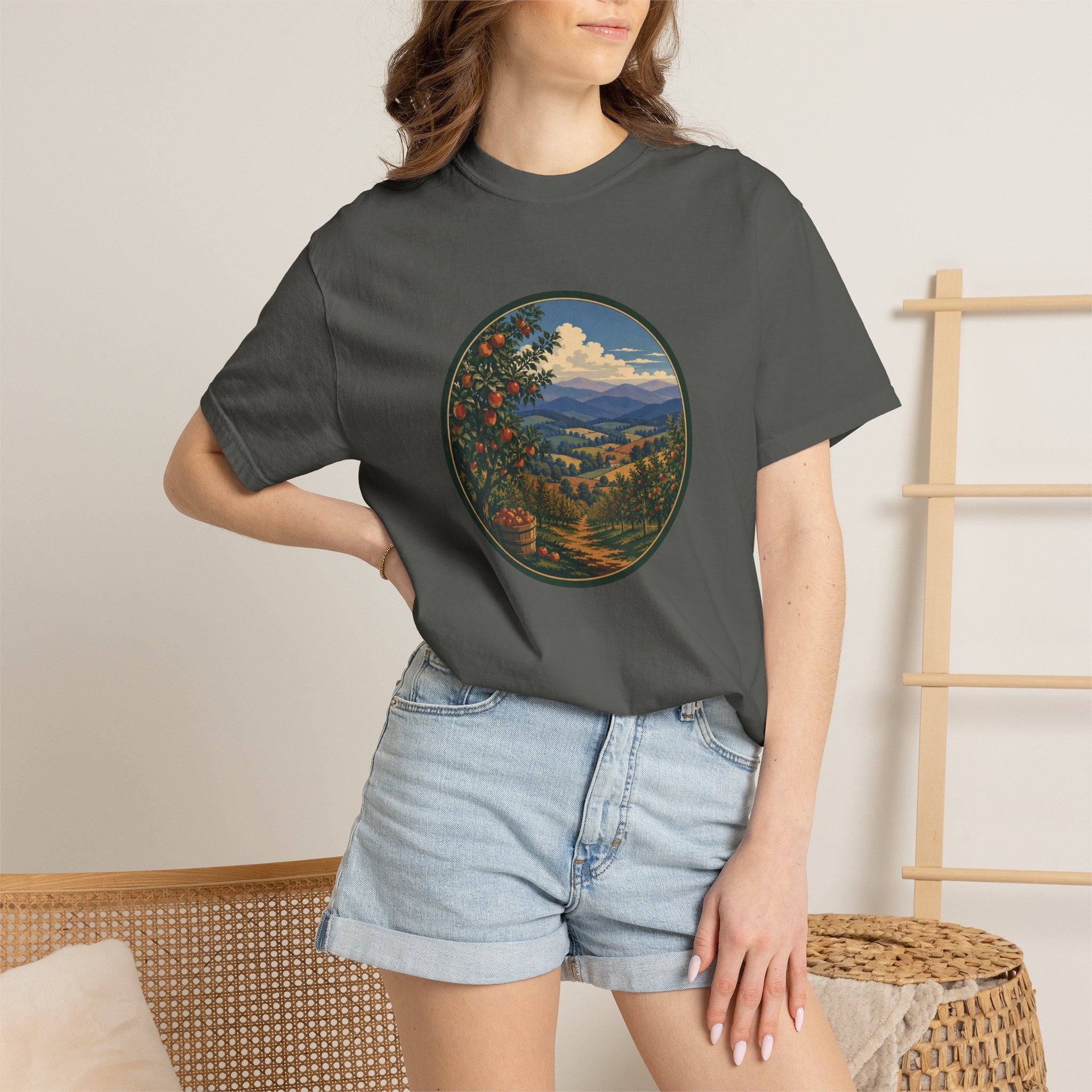 Scenic Apple Orchard Landscape T-Shirt