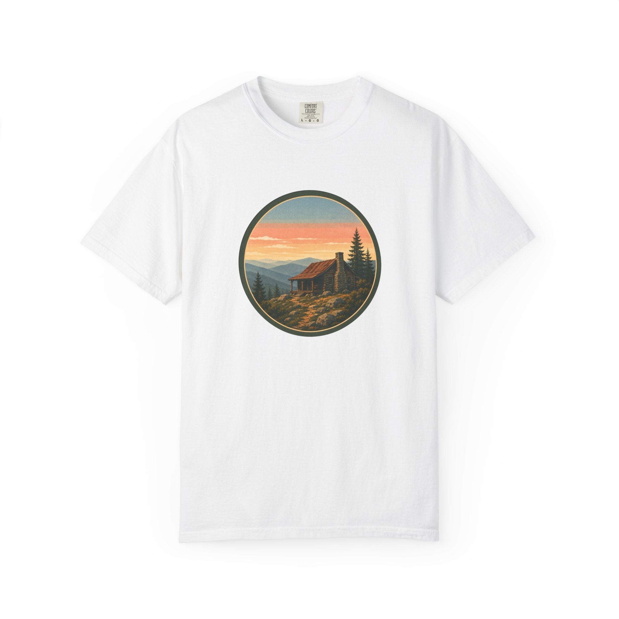 Sunset Cabin Mountain T-Shirt