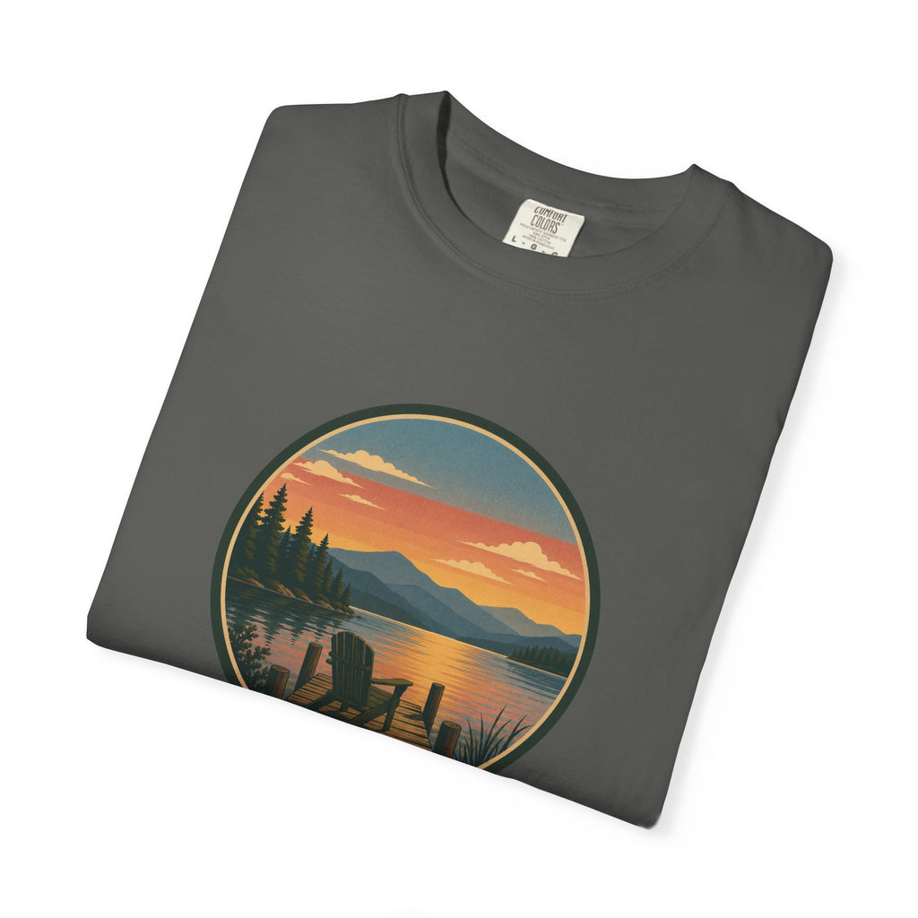 Sunset Lake Scenic T-Shirt – Mountain Dock Landscape Tee