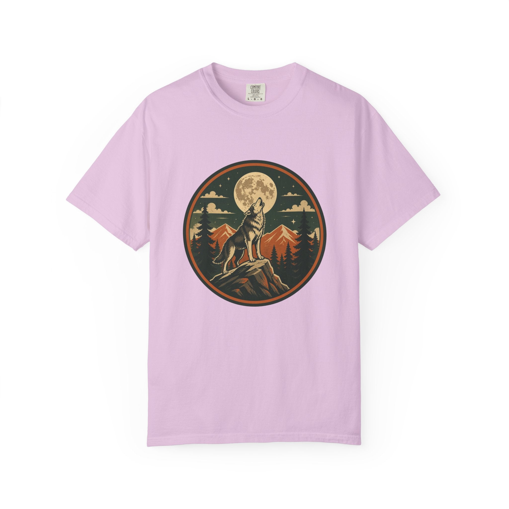 Wolf Howl T-Shirt — Vintage Moonlit Mountain Graphic Tee