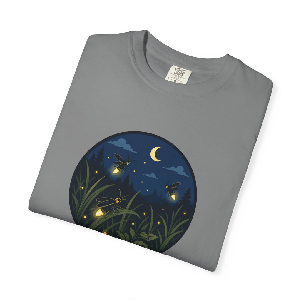 Firefly Night T-Shirt — Moonlit Meadow Graphic Tee