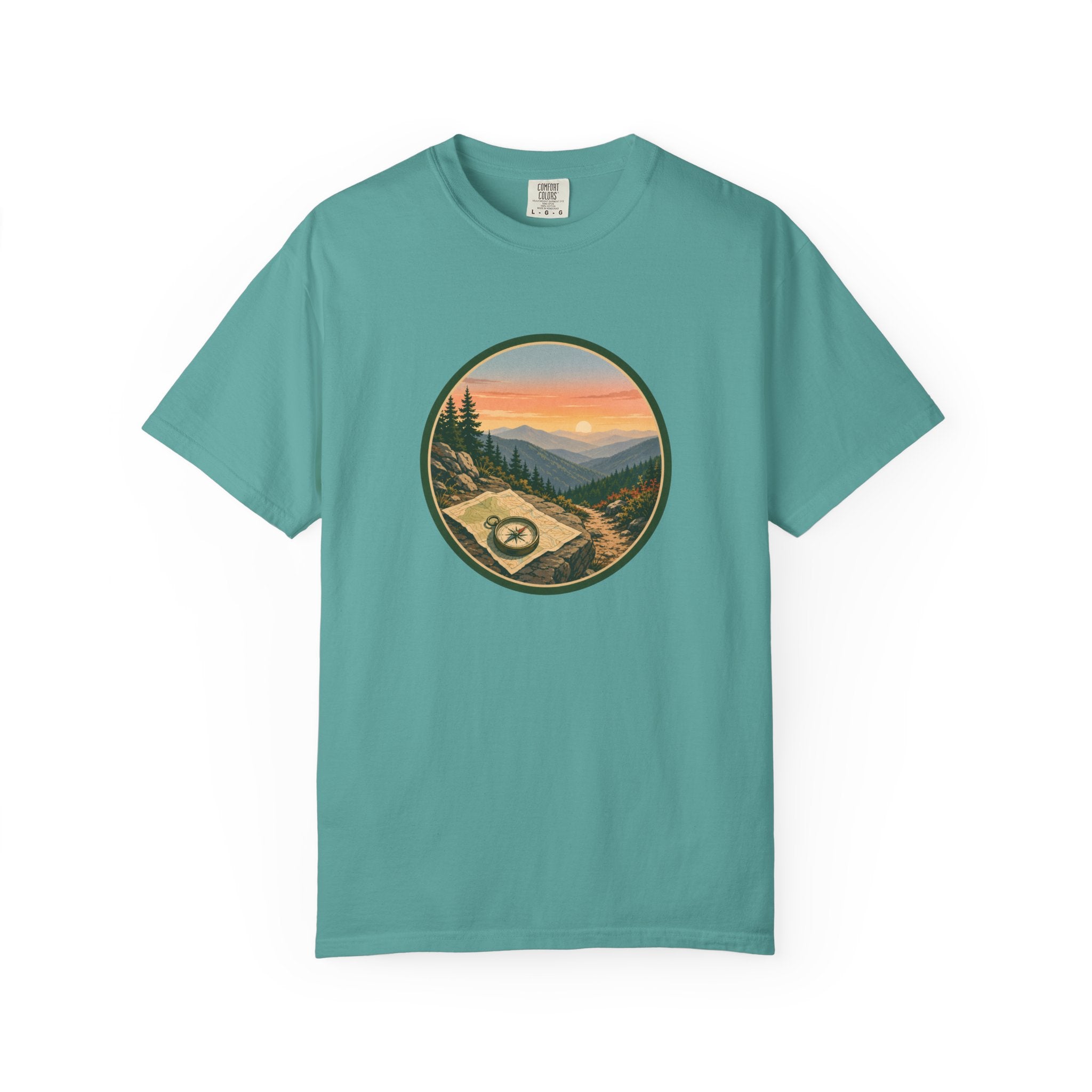 Mountain Hiking T-Shirt — Scenic Trail Vintage Nature Tee