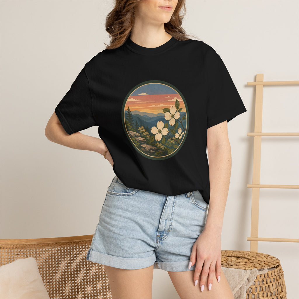 Scenic Dogwood Bloom Sunset T-Shirt