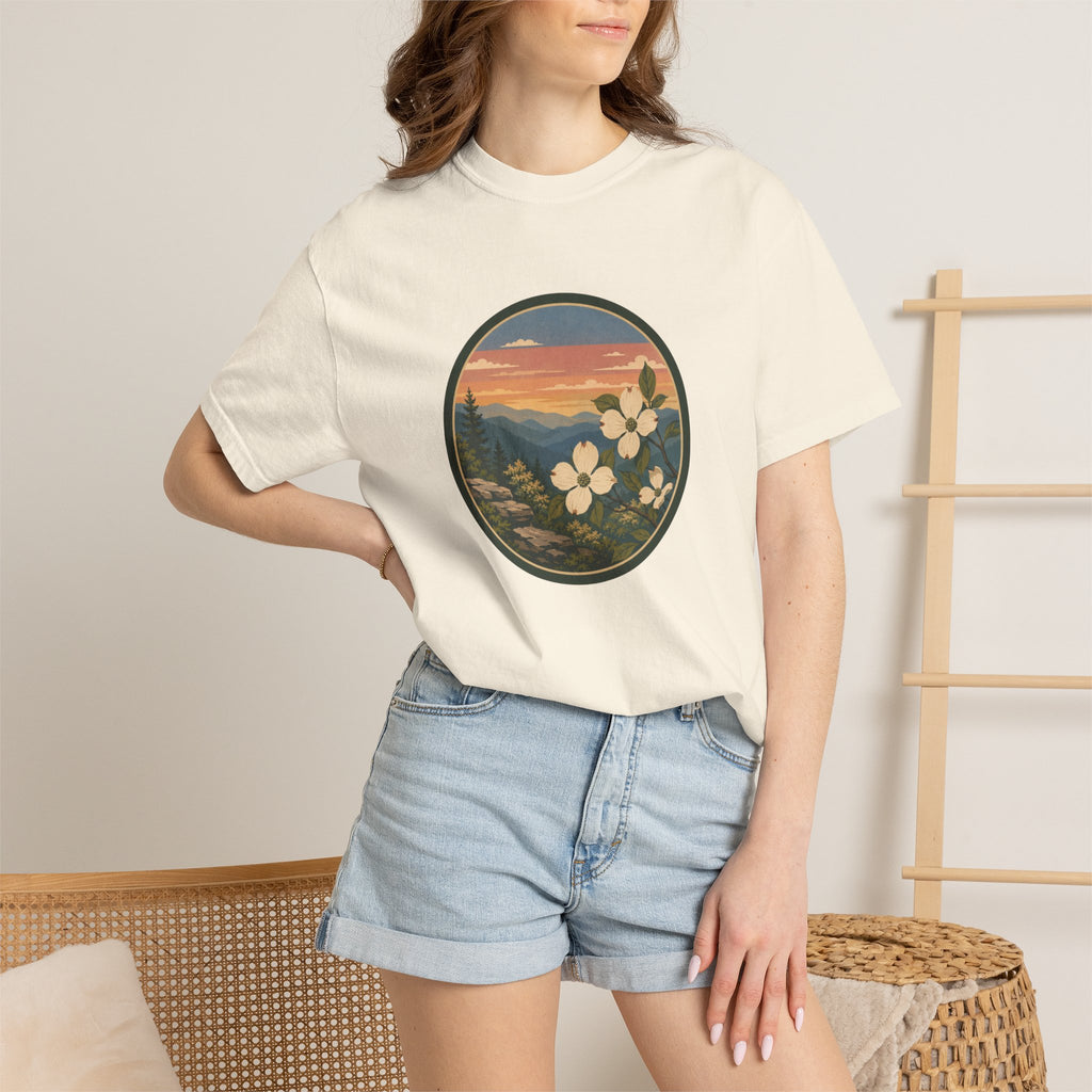 Scenic Dogwood Bloom Sunset T-Shirt