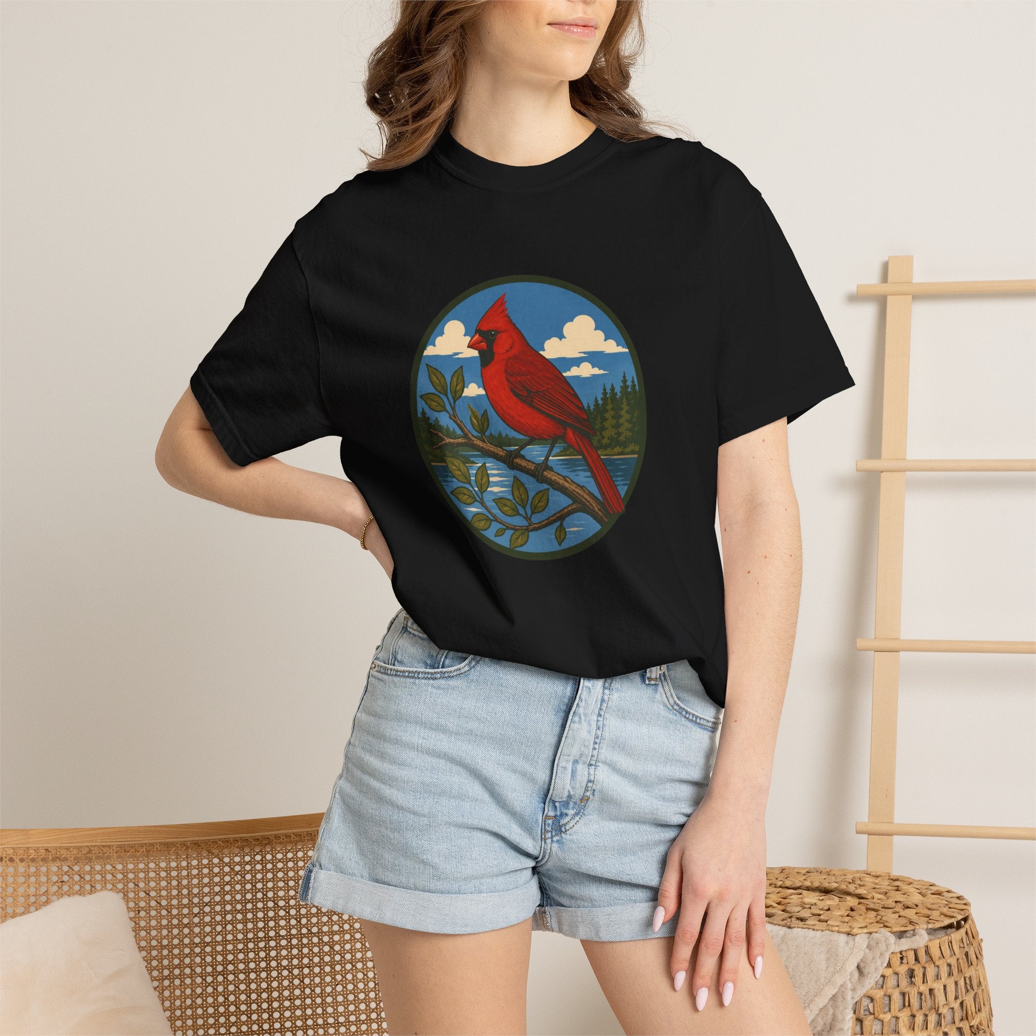Cardinal Nature T-Shirt — Red Cardinal Bird Graphic Tee