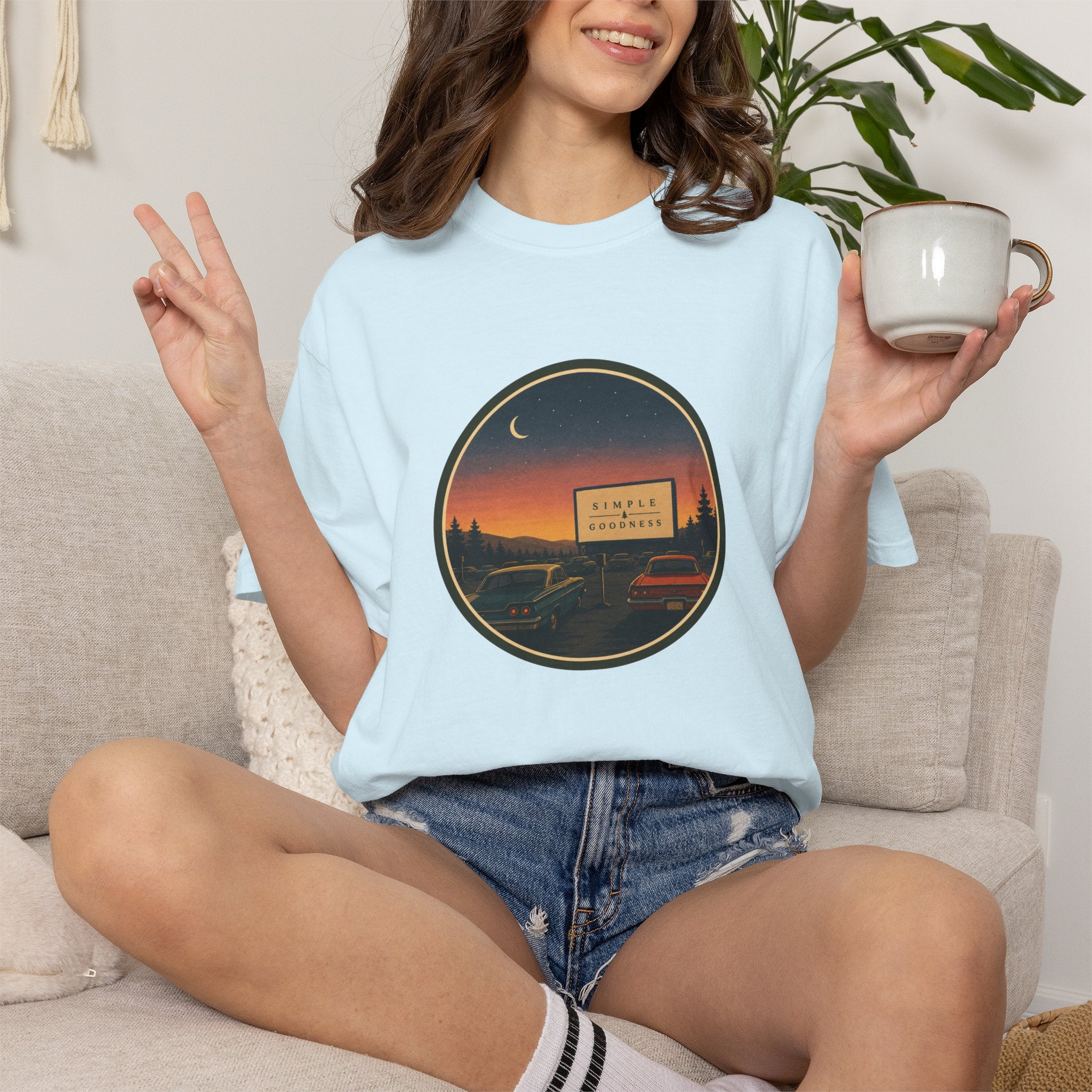 Vintage Drive-In Movie T-Shirt — Scenic Retro Outdoors Tee