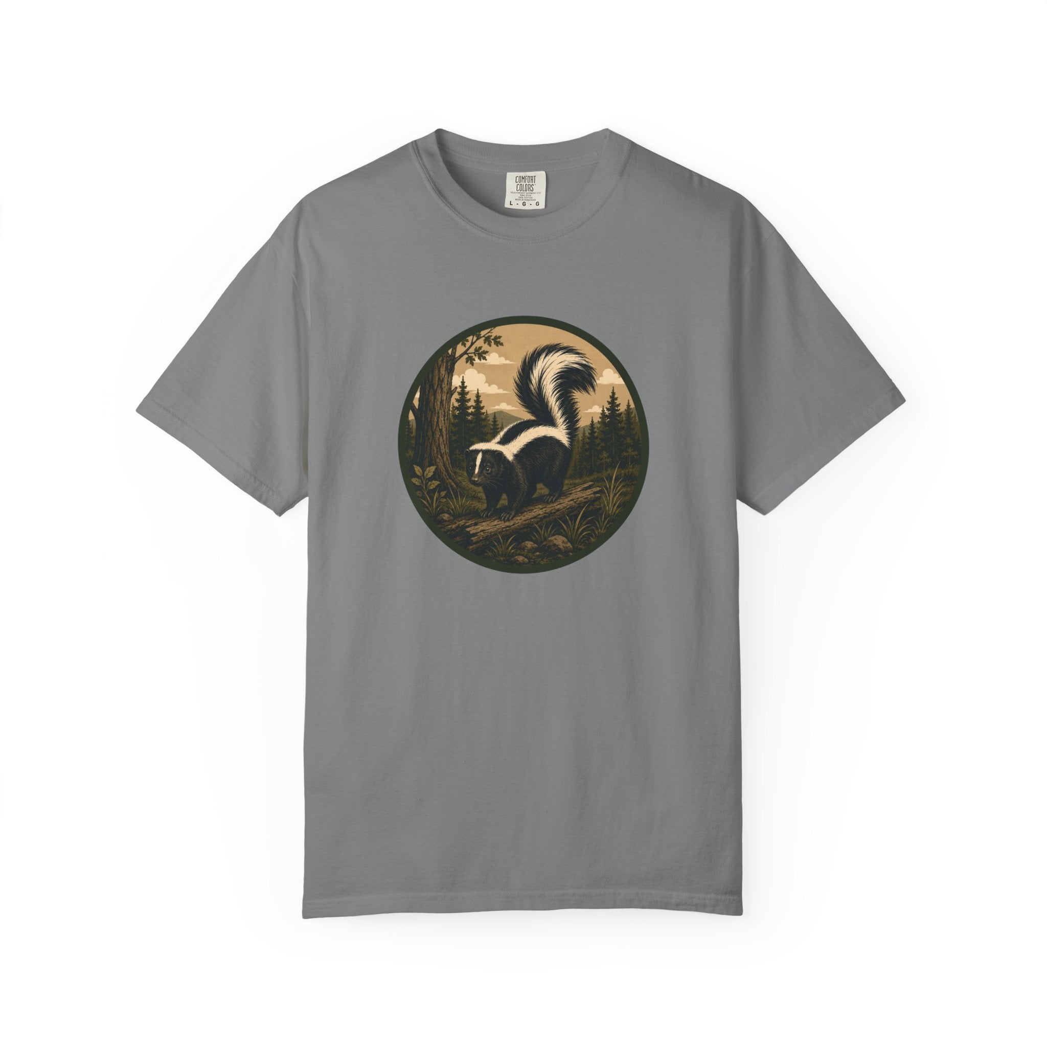 Skunk Forest T-Shirt — Vintage Woodland Wildlife Tee