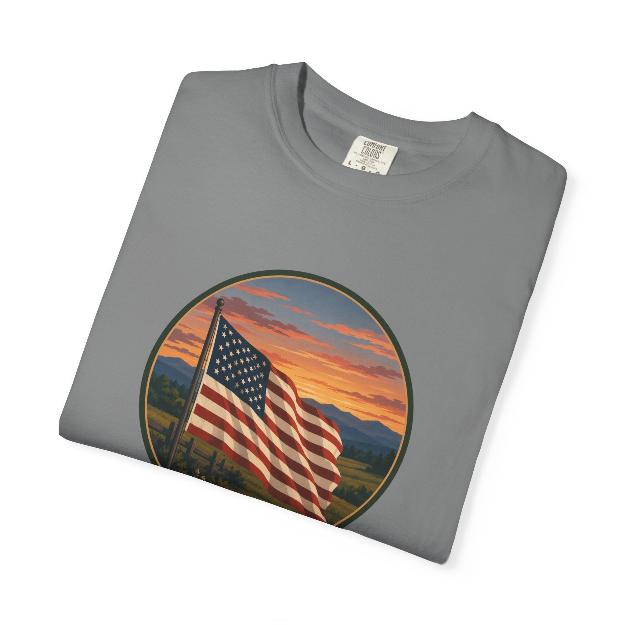 American Flag Sunset T-Shirt
