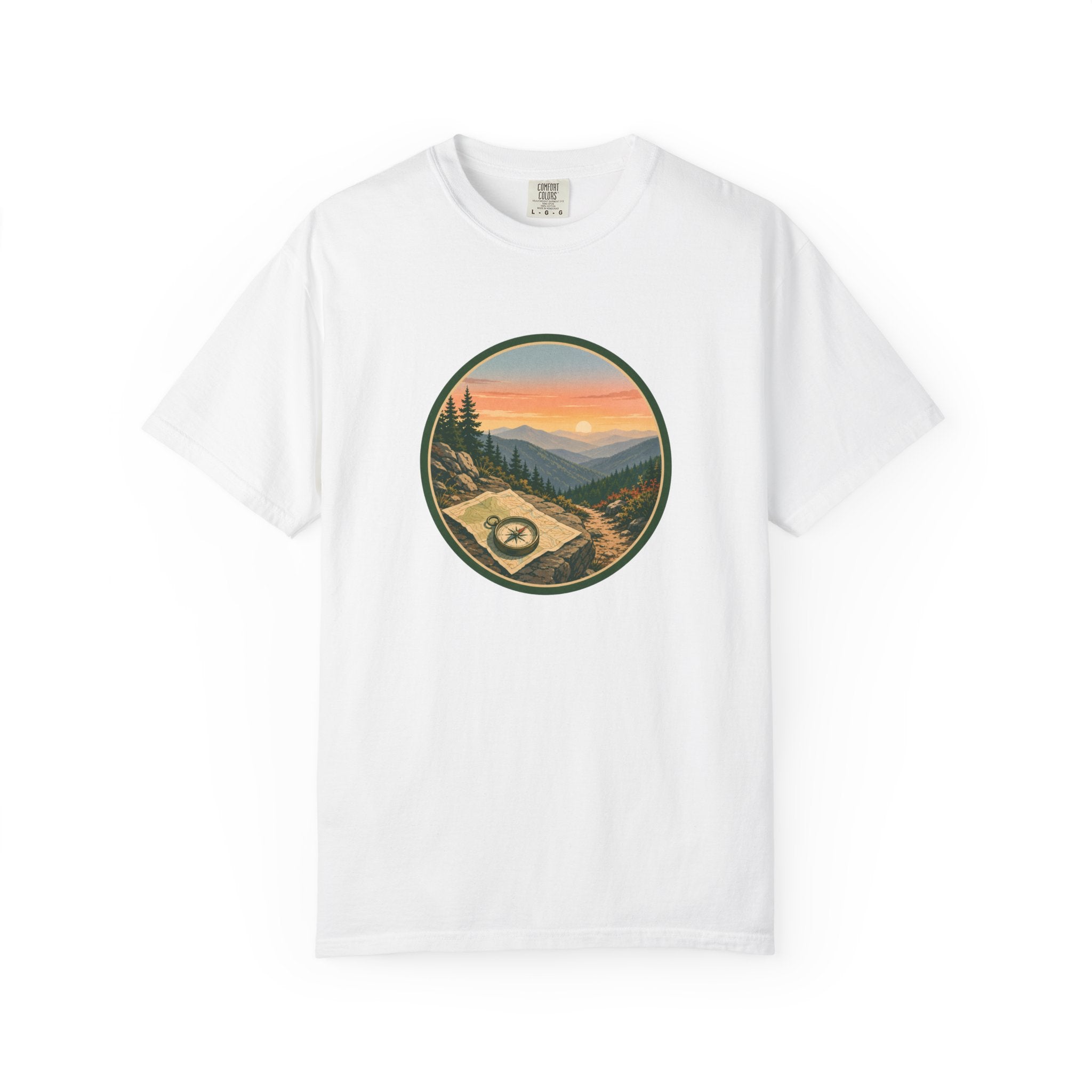 Mountain Hiking T-Shirt — Scenic Trail Vintage Nature Tee