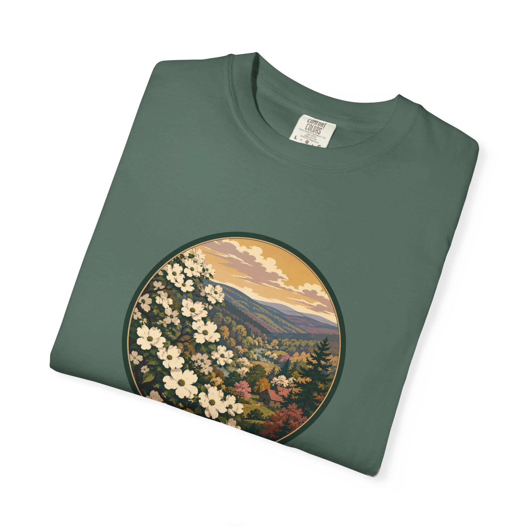 Blue Ridge Blooms T-Shirt — Vintage Wildflower Scenic Tee
