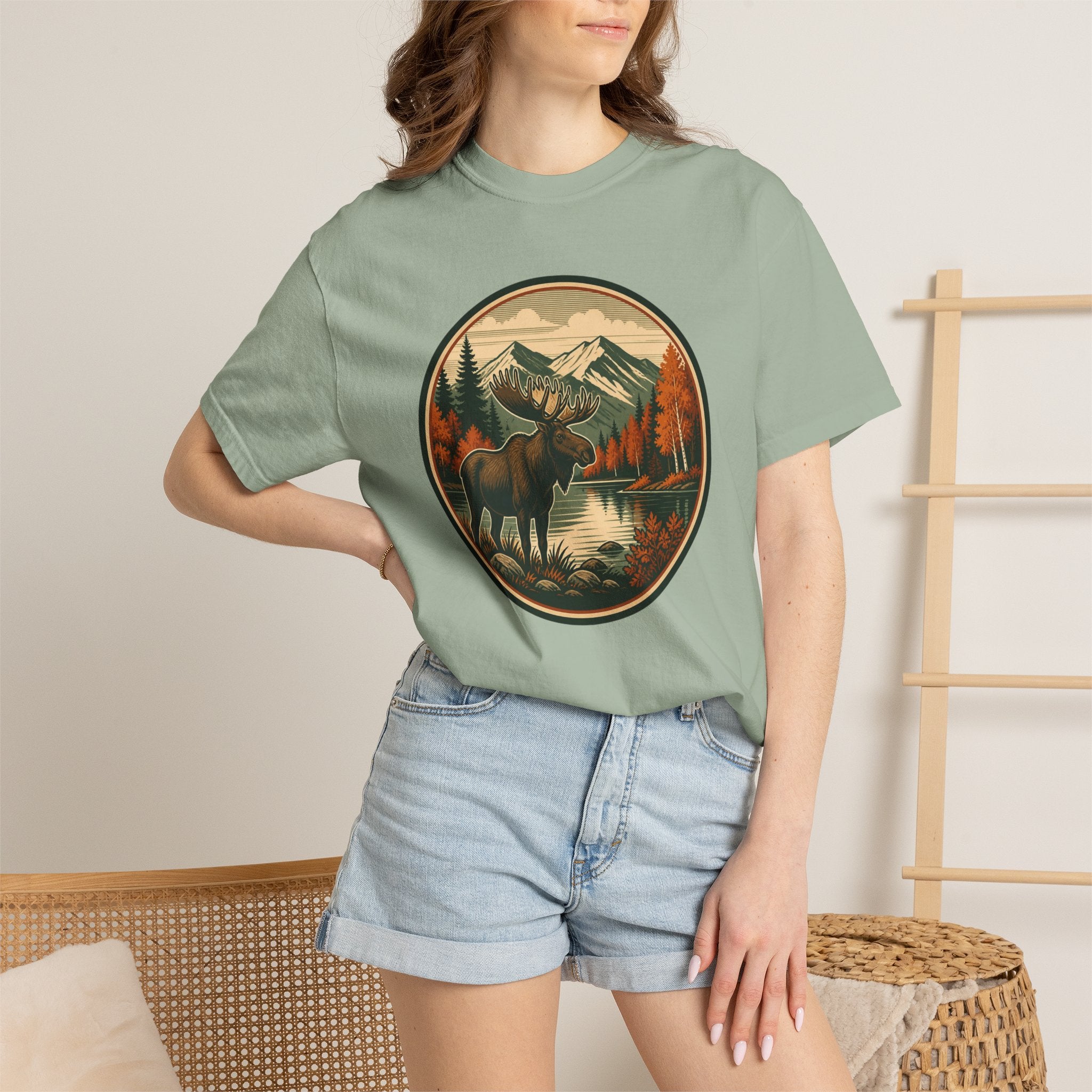 Moose Mountain Scenic T‑Shirt — Vintage Wilderness Camp Tee