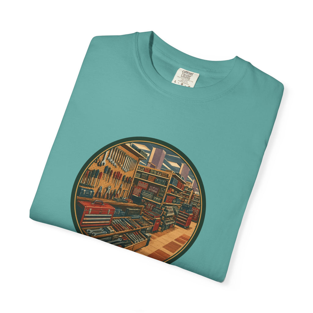 Vintage Tool Graphic T-Shirt — Remembering the Tool Department Illustration