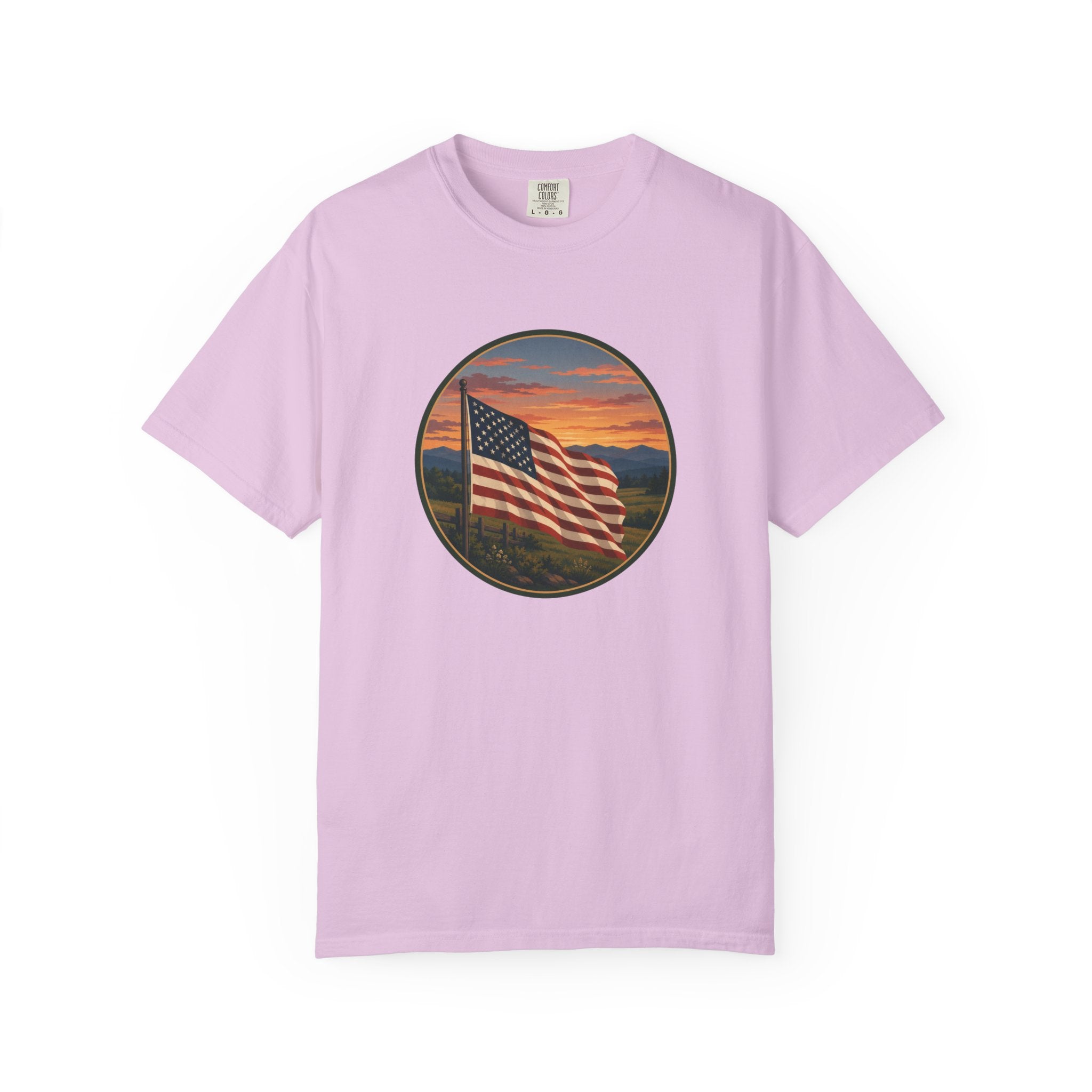 American Flag Sunset T-Shirt