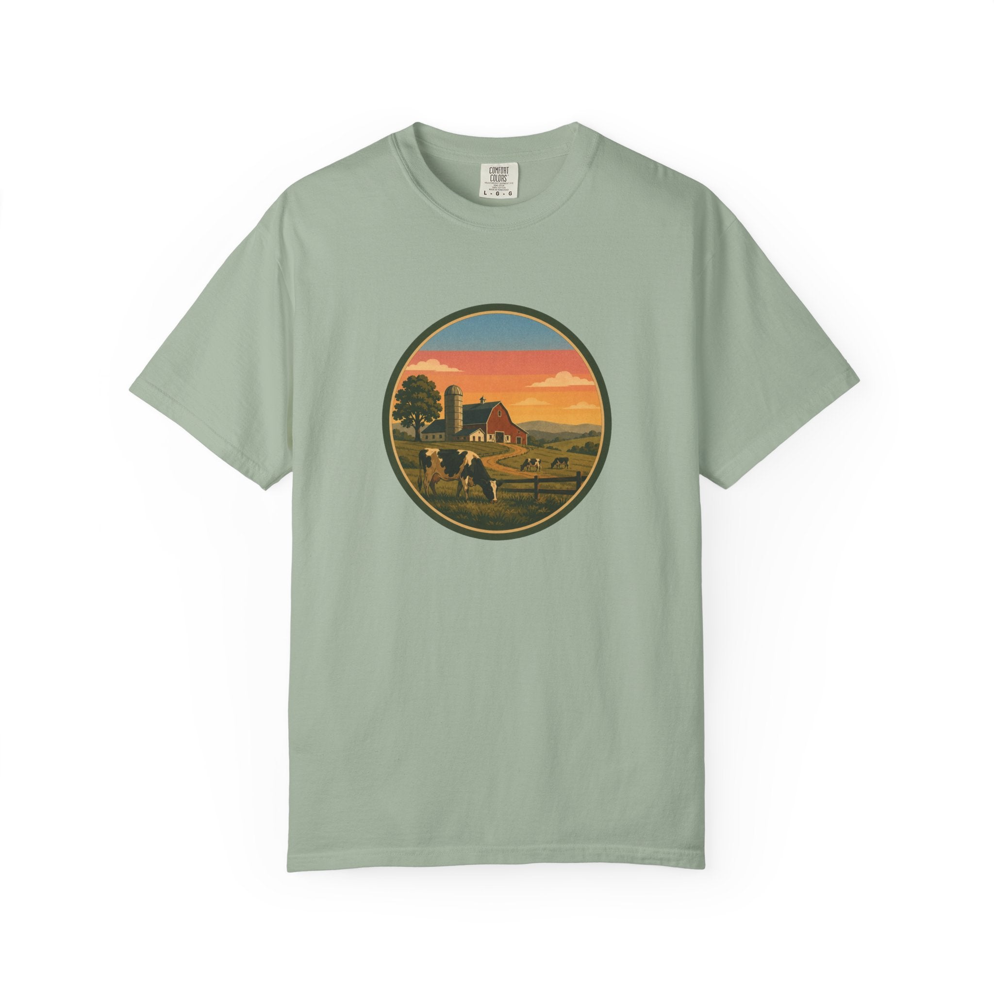 Vintage Sunset Dairy Farm T-Shirt
