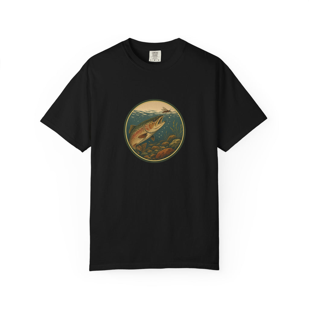 Rainbow Trout  Circle T-Shirt — Vintage Fishing Graphic Tee