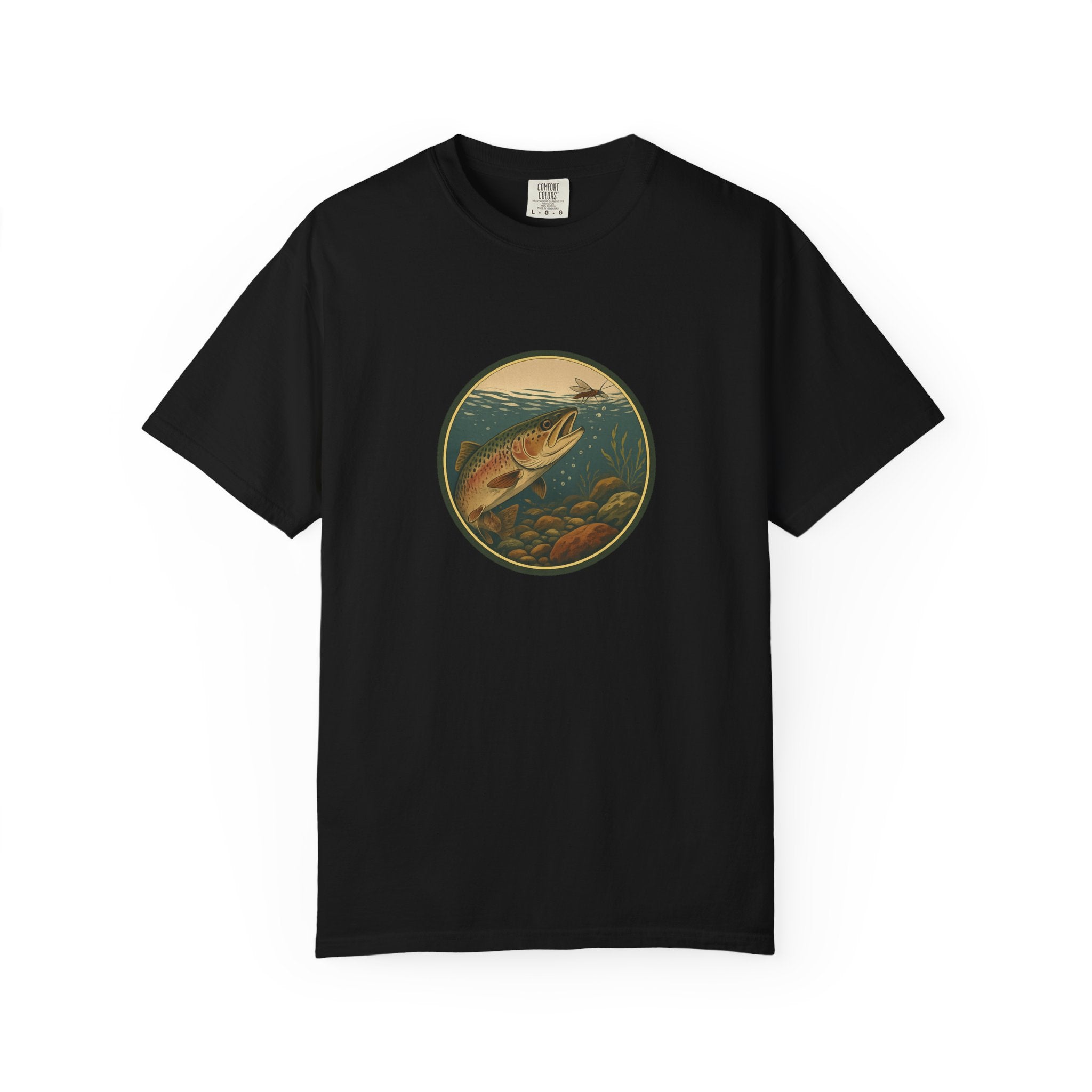 Rainbow Trout  Circle T-Shirt — Vintage Fishing Graphic Tee