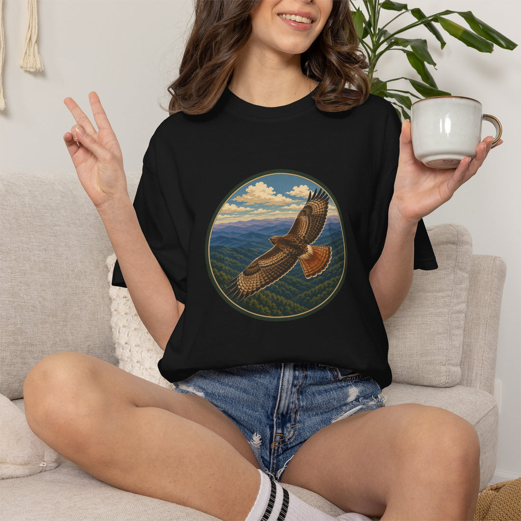 Soaring Hawk T-Shirt — Mountain Flight Graphic Tee