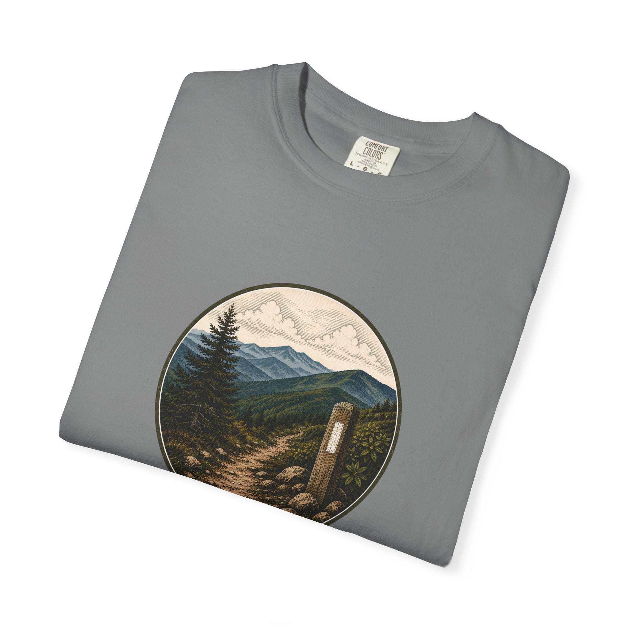 Trailside Scenic T-Shirt — Mountain Path Graphic