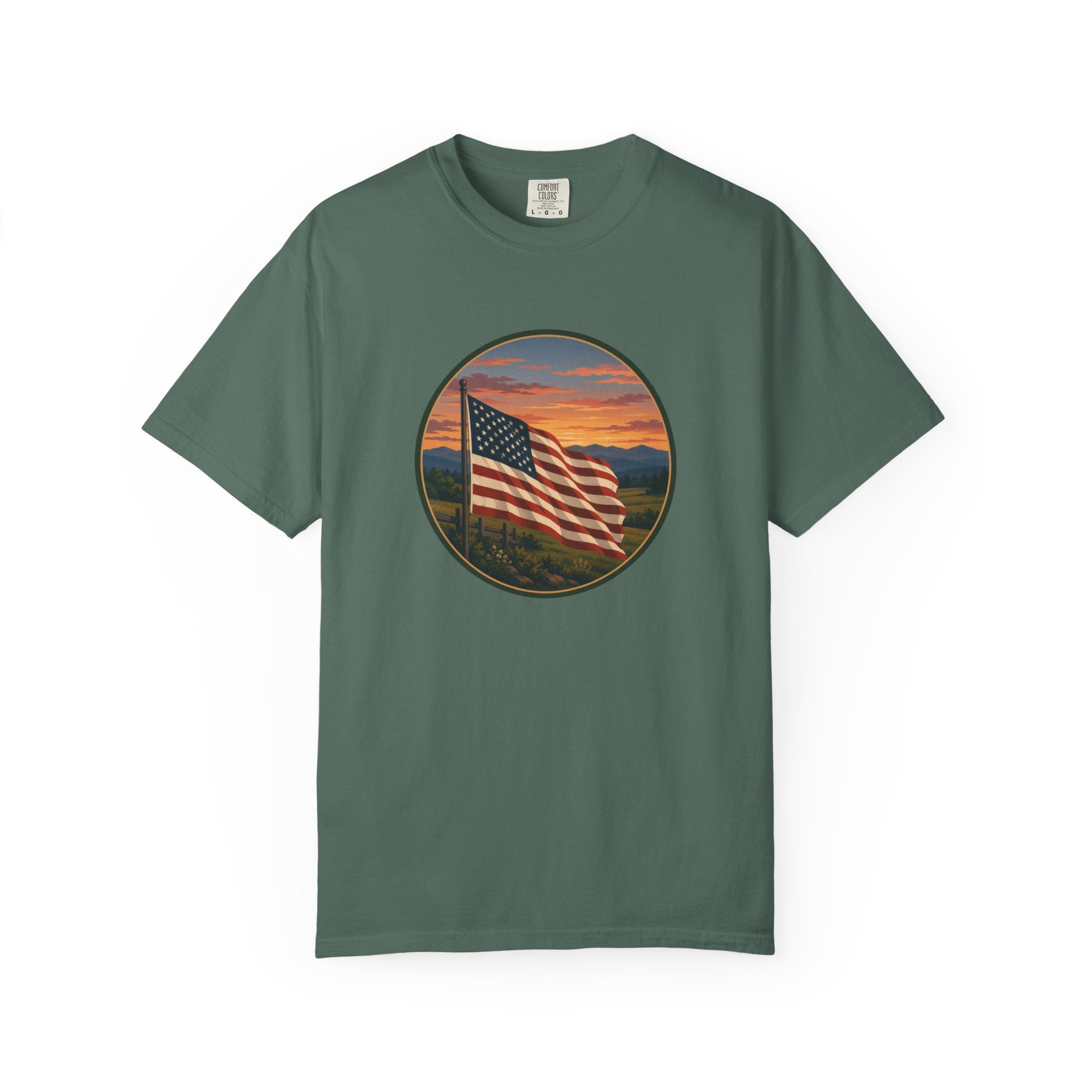 American Flag Sunset T-Shirt