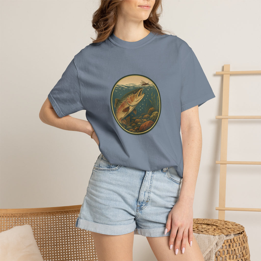 Rainbow Trout  Circle T-Shirt — Vintage Fishing Graphic Tee