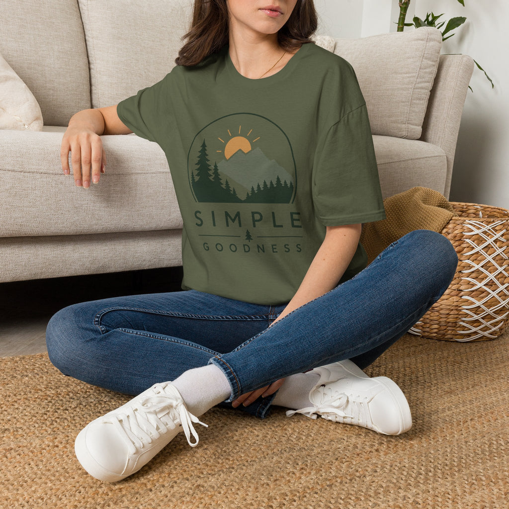 Mountain Sunrise T-Shirt — "Simple Goodness" Nature Graphic Tee