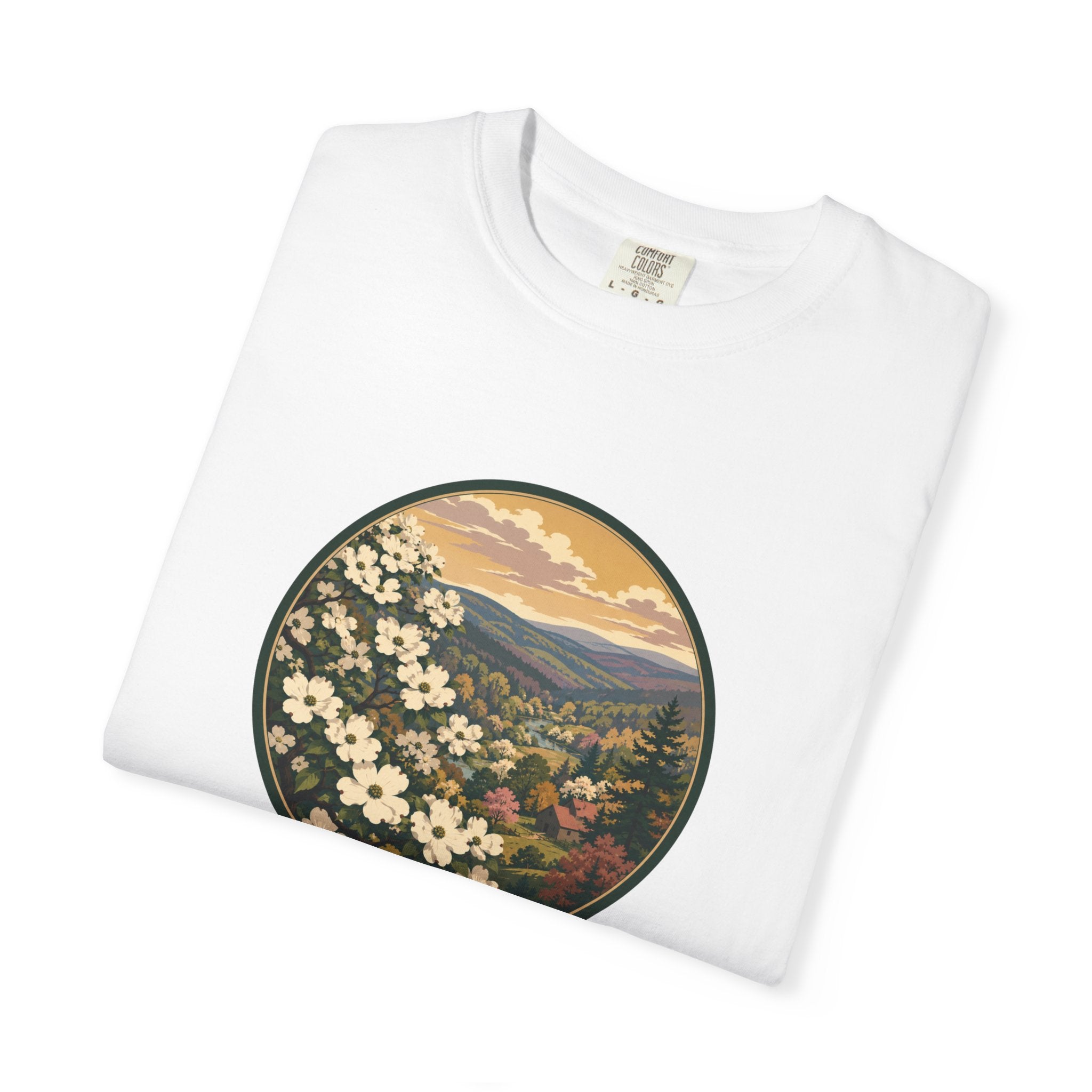 Blue Ridge Blooms T-Shirt — Vintage Wildflower Scenic Tee