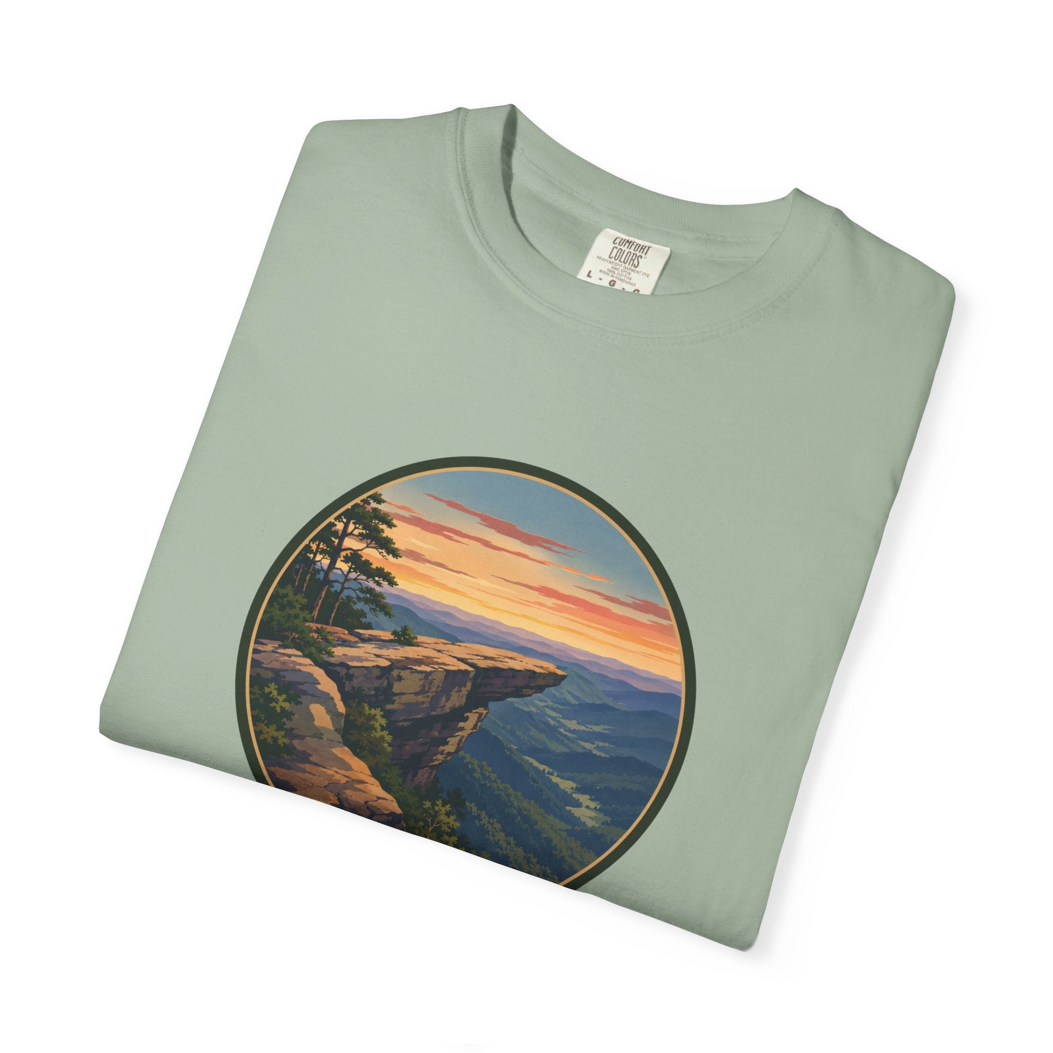 Nature Sunset Cliff T-Shirt - Blue Ridge Mountains Tee