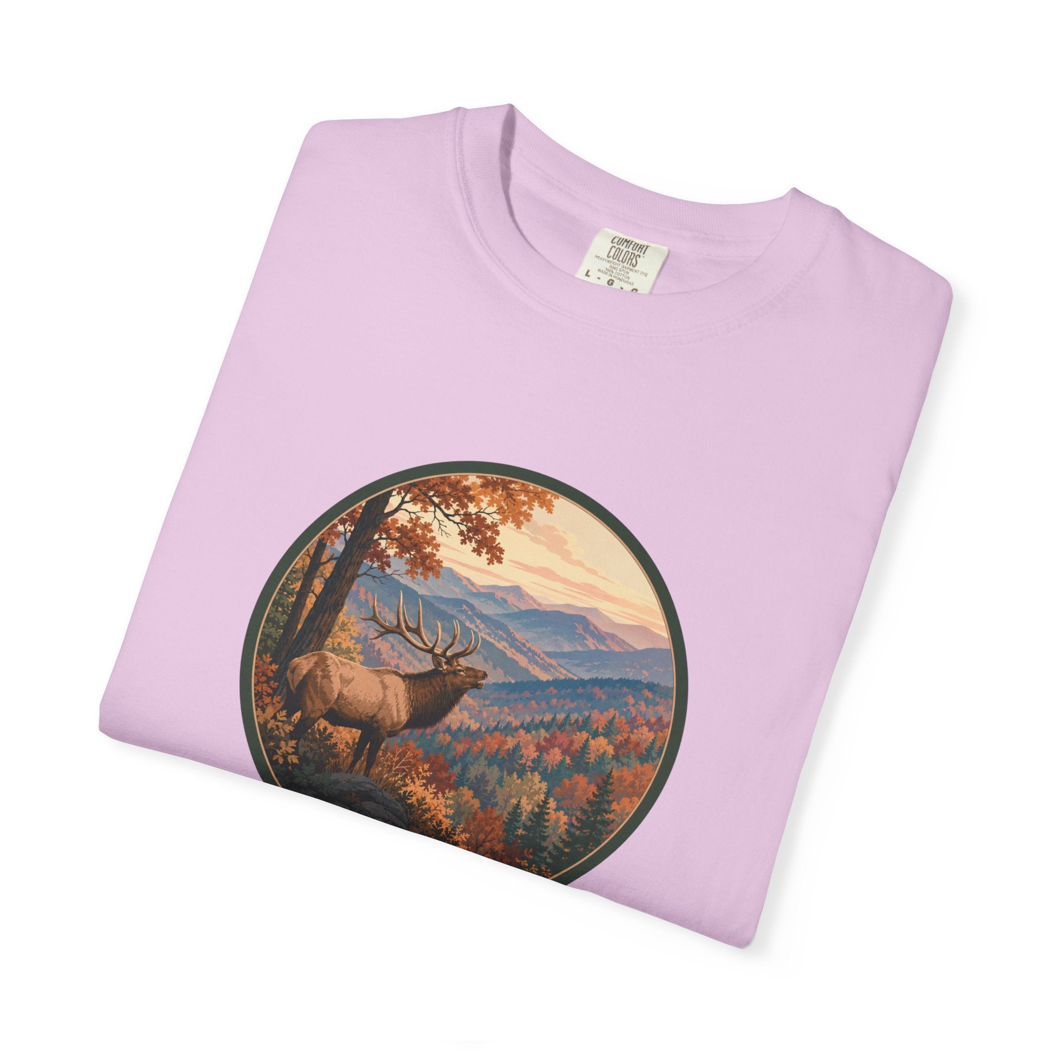 Elk Mountain Landscape T-Shirt — Scenic Wilderness Graphic Tee